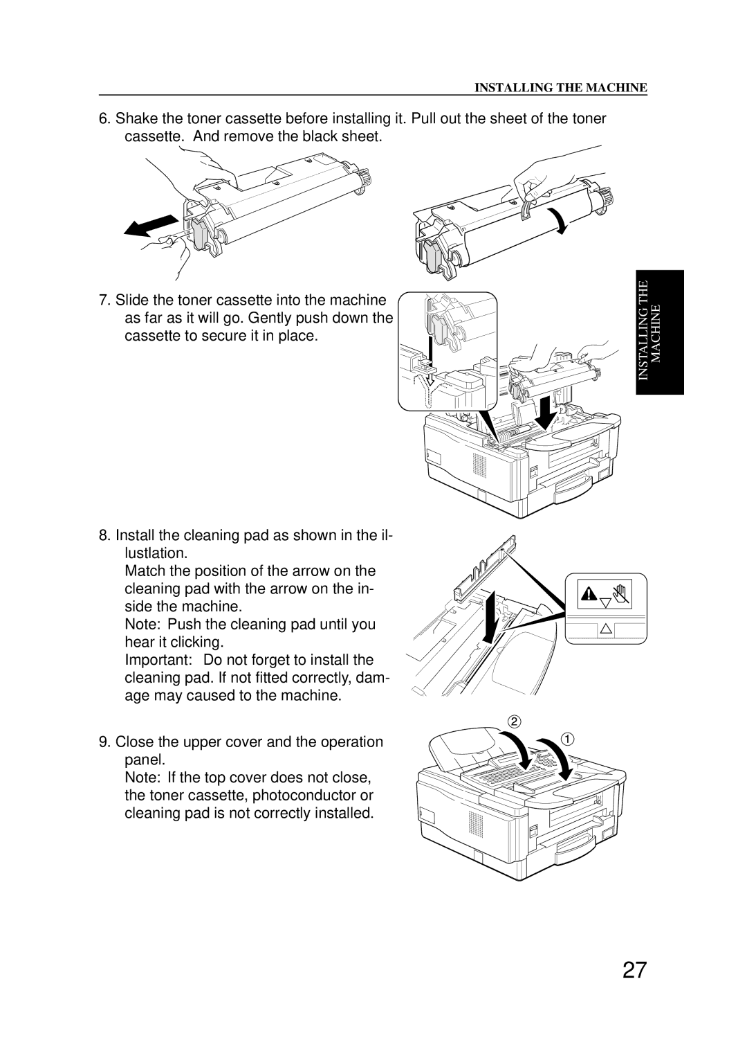 Ricoh 2400L manual Installing the Machine 