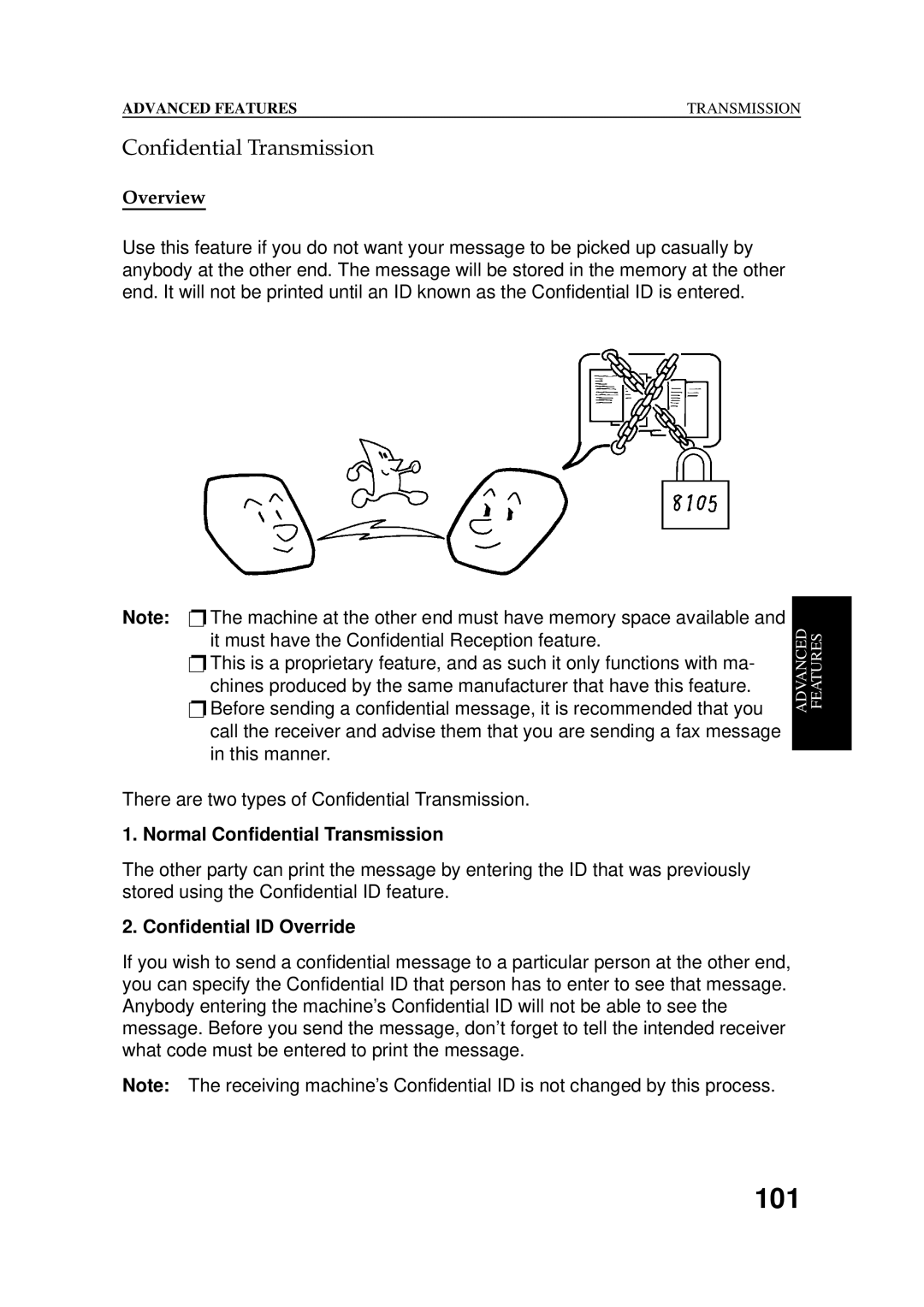 Ricoh 2400L manual Confidential Transmission, Overview 