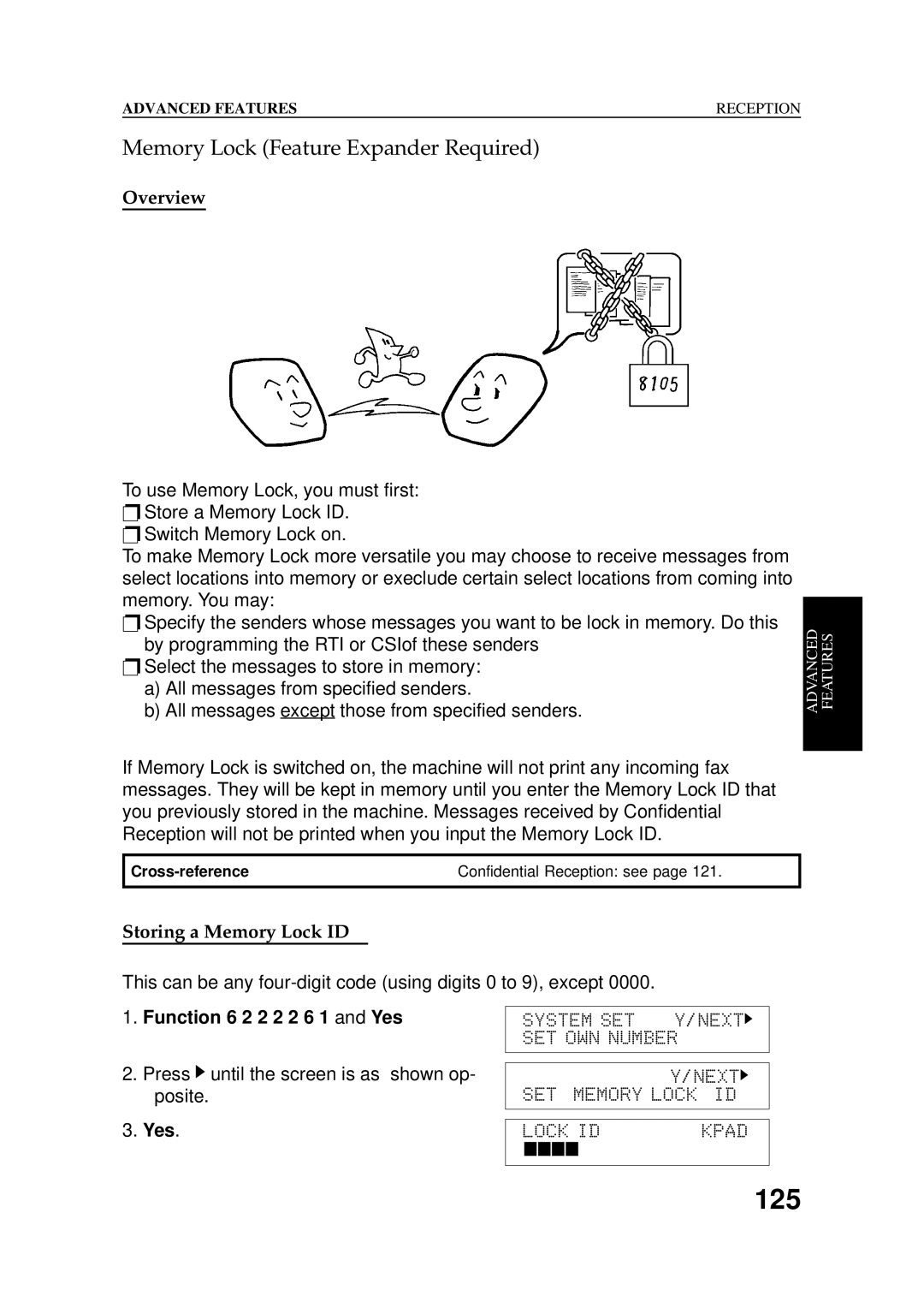 Ricoh 2400L manual LlllLOCKID Kpad, Memory Lock Feature Expander Required 