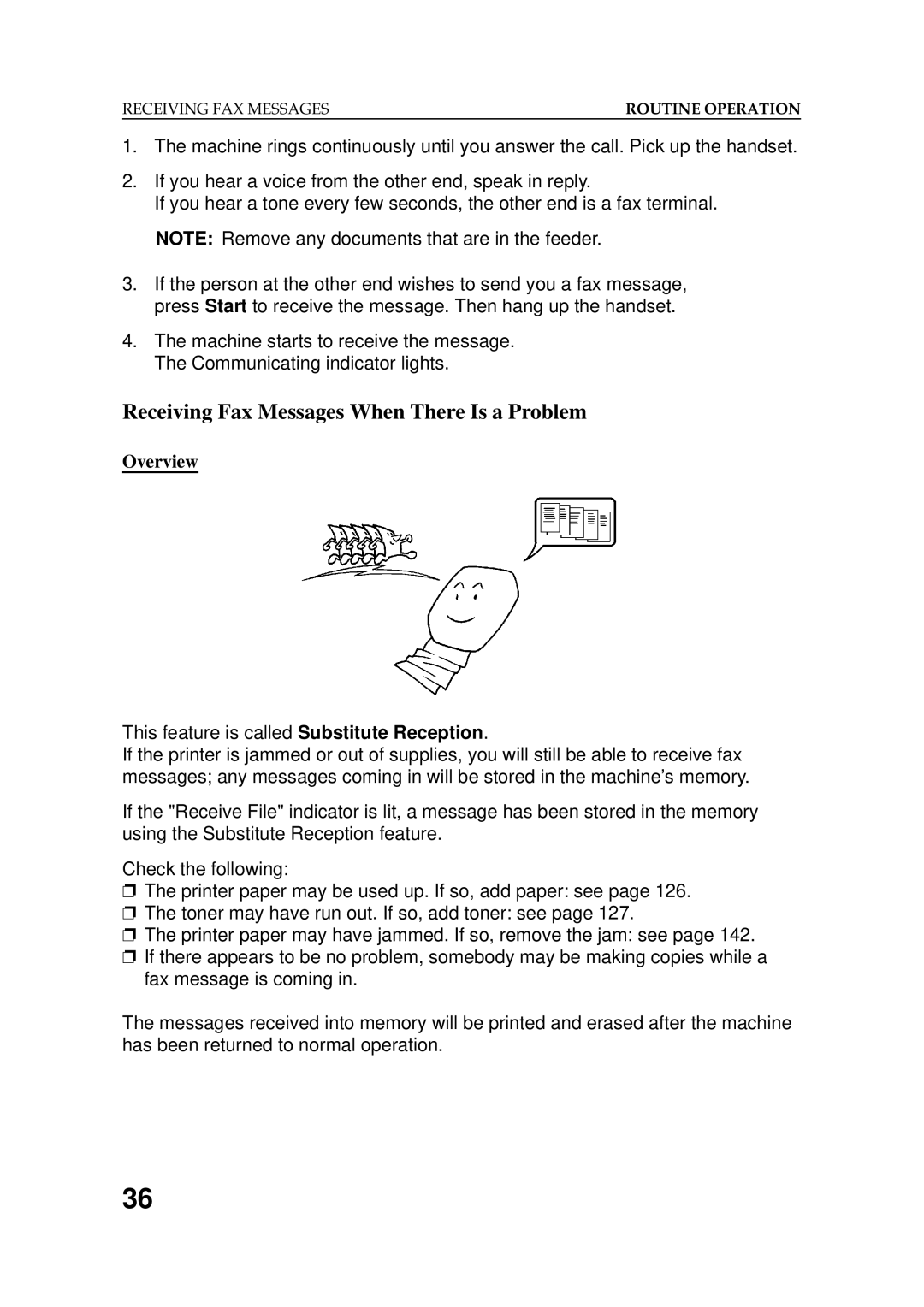 Ricoh 2400L manual Receiving Fax Messages When There Is a Problem, Overview 