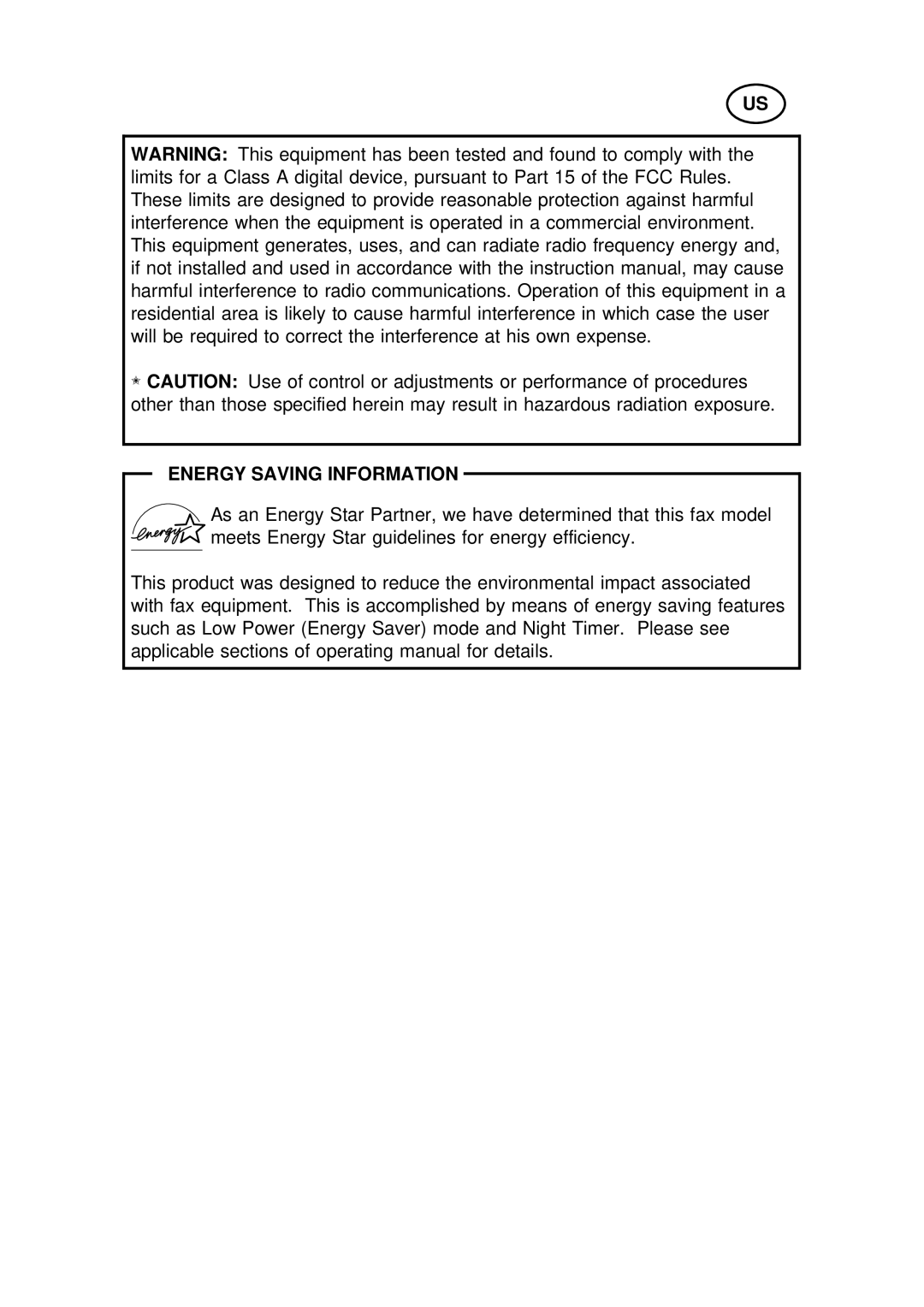 Ricoh 2400L manual Energy Saving Information 