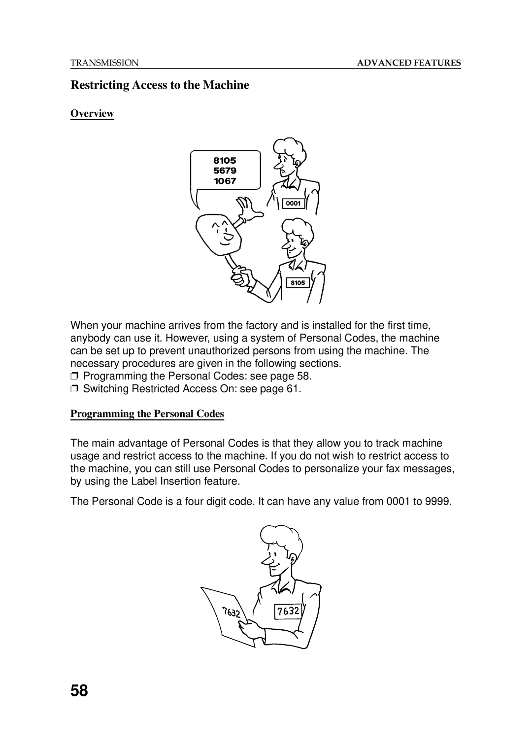 Ricoh 2400L manual Restricting Access to the Machine 