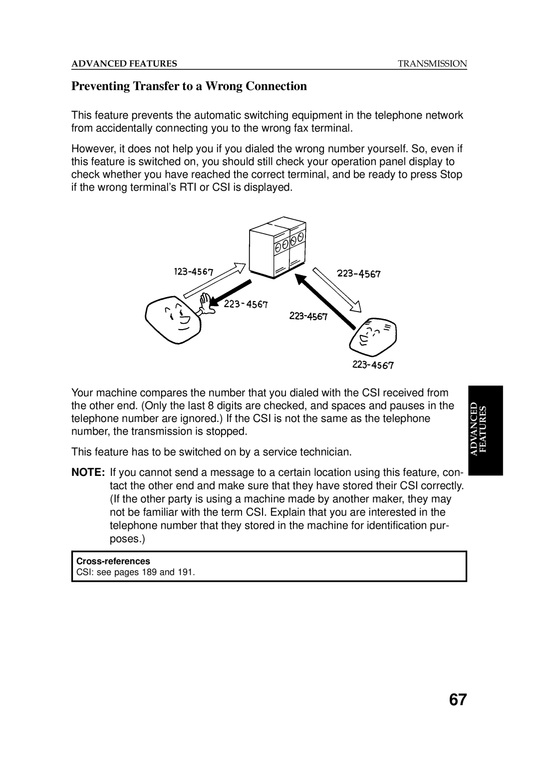 Ricoh 2400L manual Preventing Transfer to a Wrong Connection 