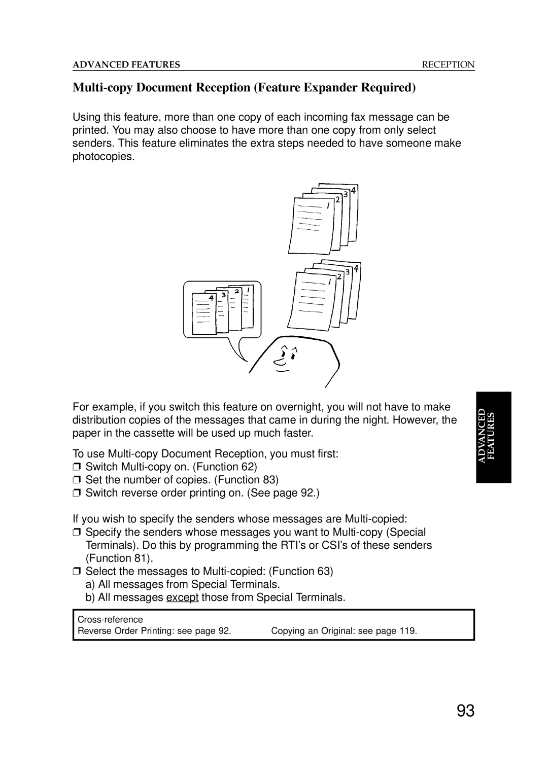 Ricoh 2400L manual Multi-copy Document Reception Feature Expander Required 