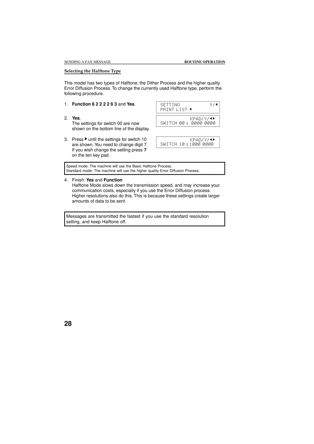 Ricoh 2400L manual Sending a FAX Message Routine Operation 