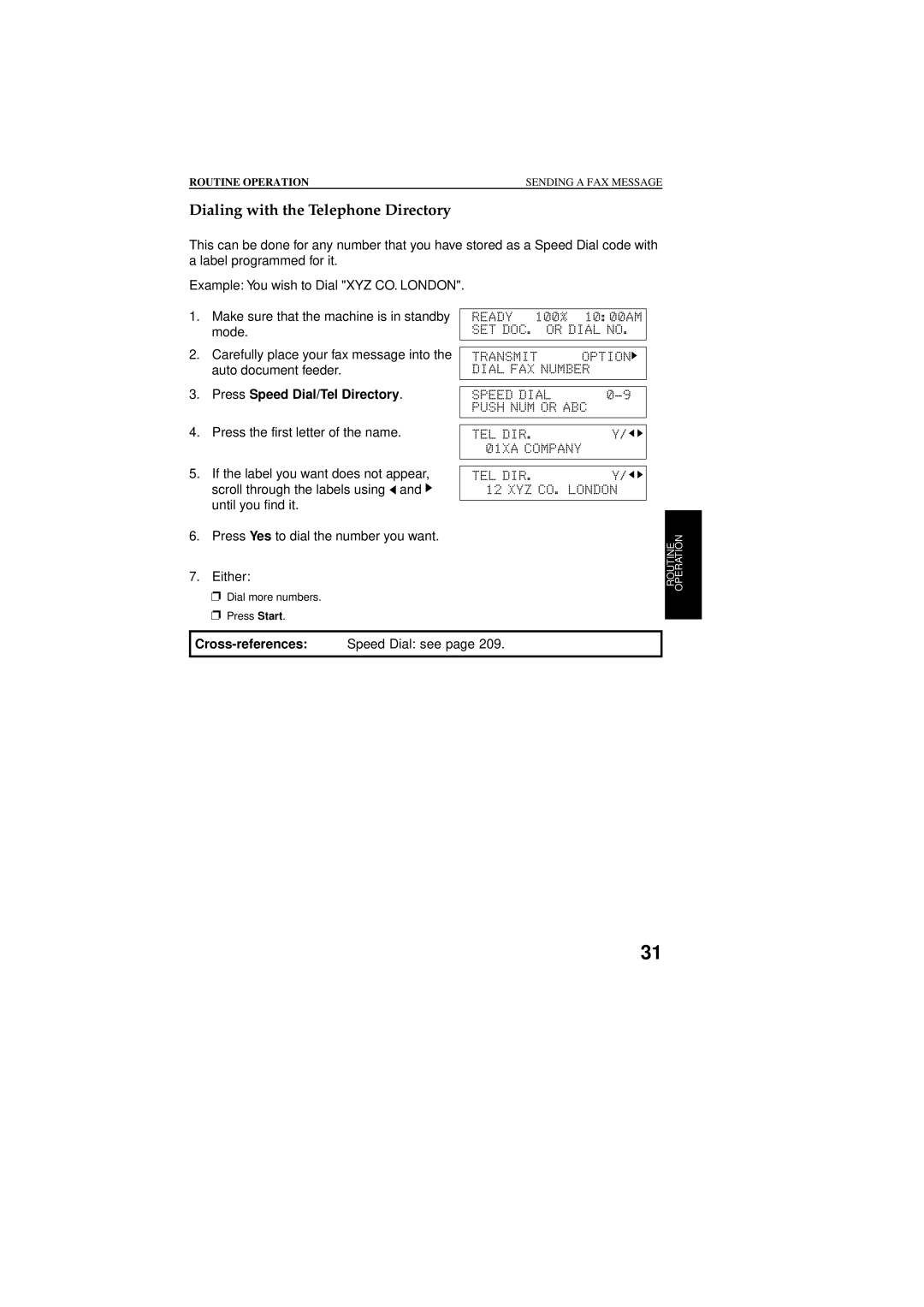 Ricoh 2400L manual Dialing with the Telephone Directory, Cross-references 