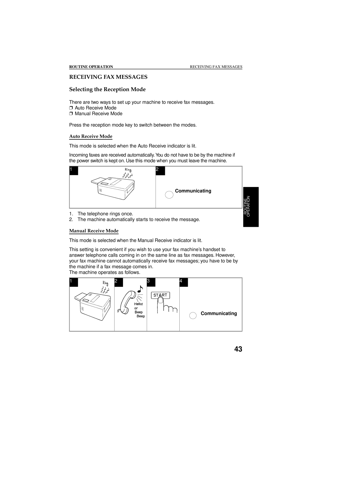 Ricoh 2400L manual Operation Routine 