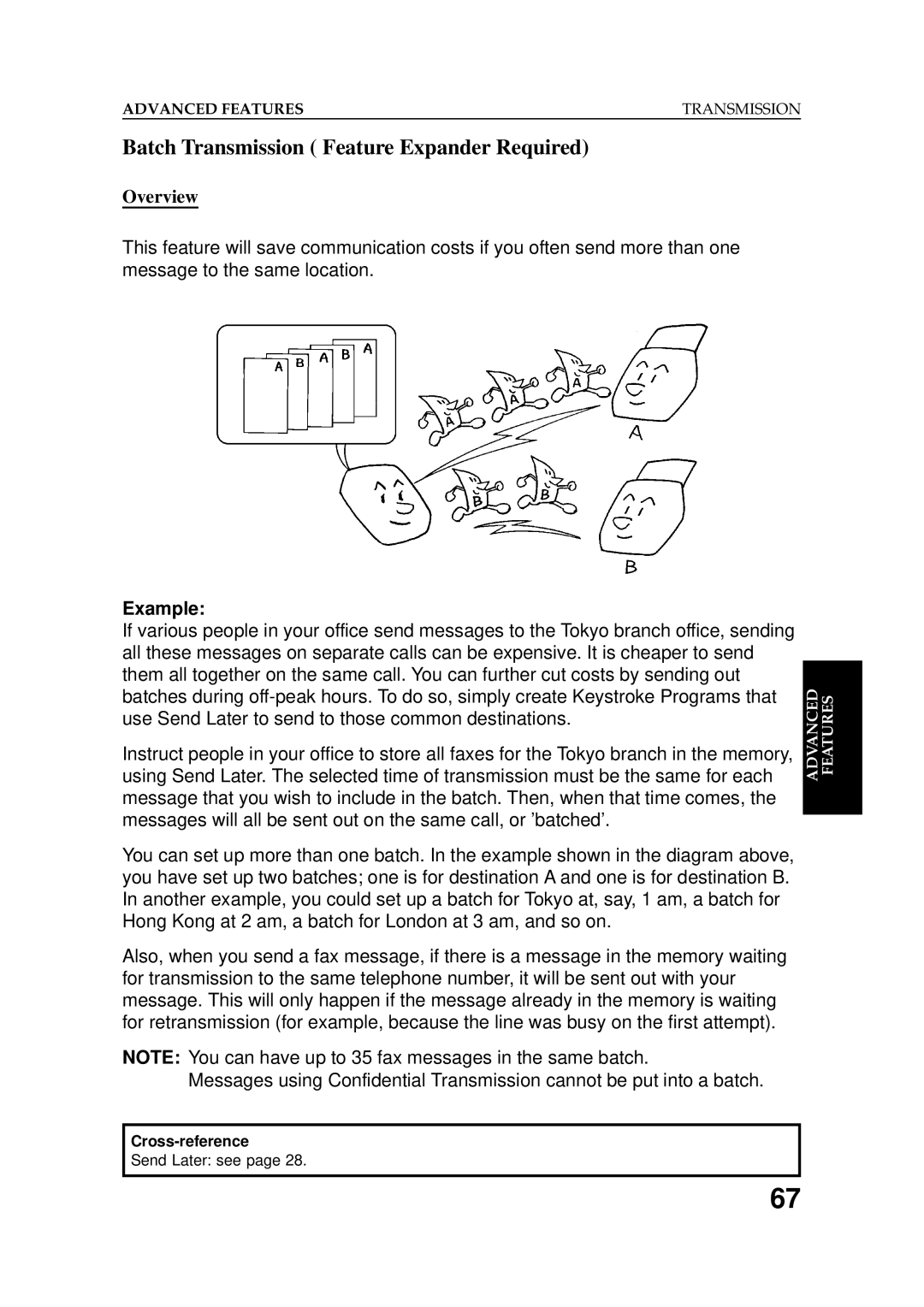 Ricoh 2400L manual Batch Transmission Feature Expander Required, Example 