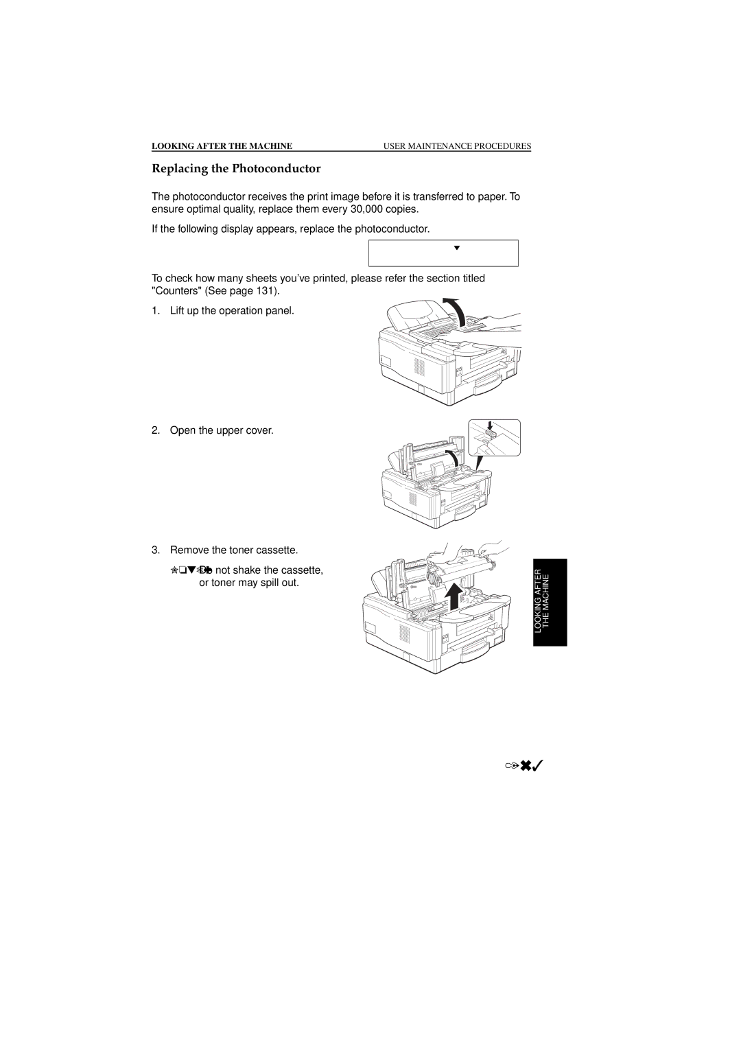 Ricoh 2400L manual Or toner may spill out 