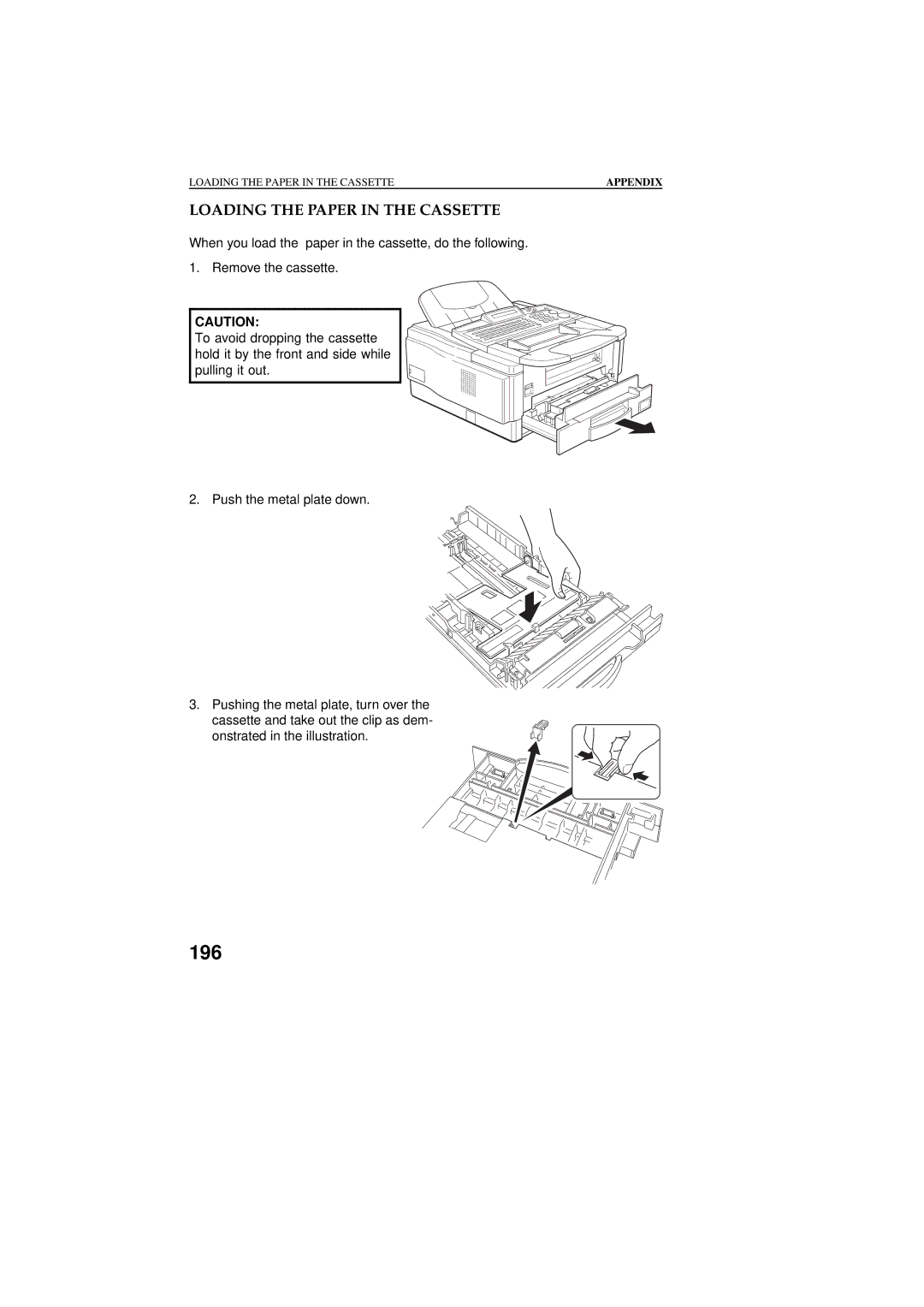 Ricoh 2400L manual Loading the Paper in the Cassette 