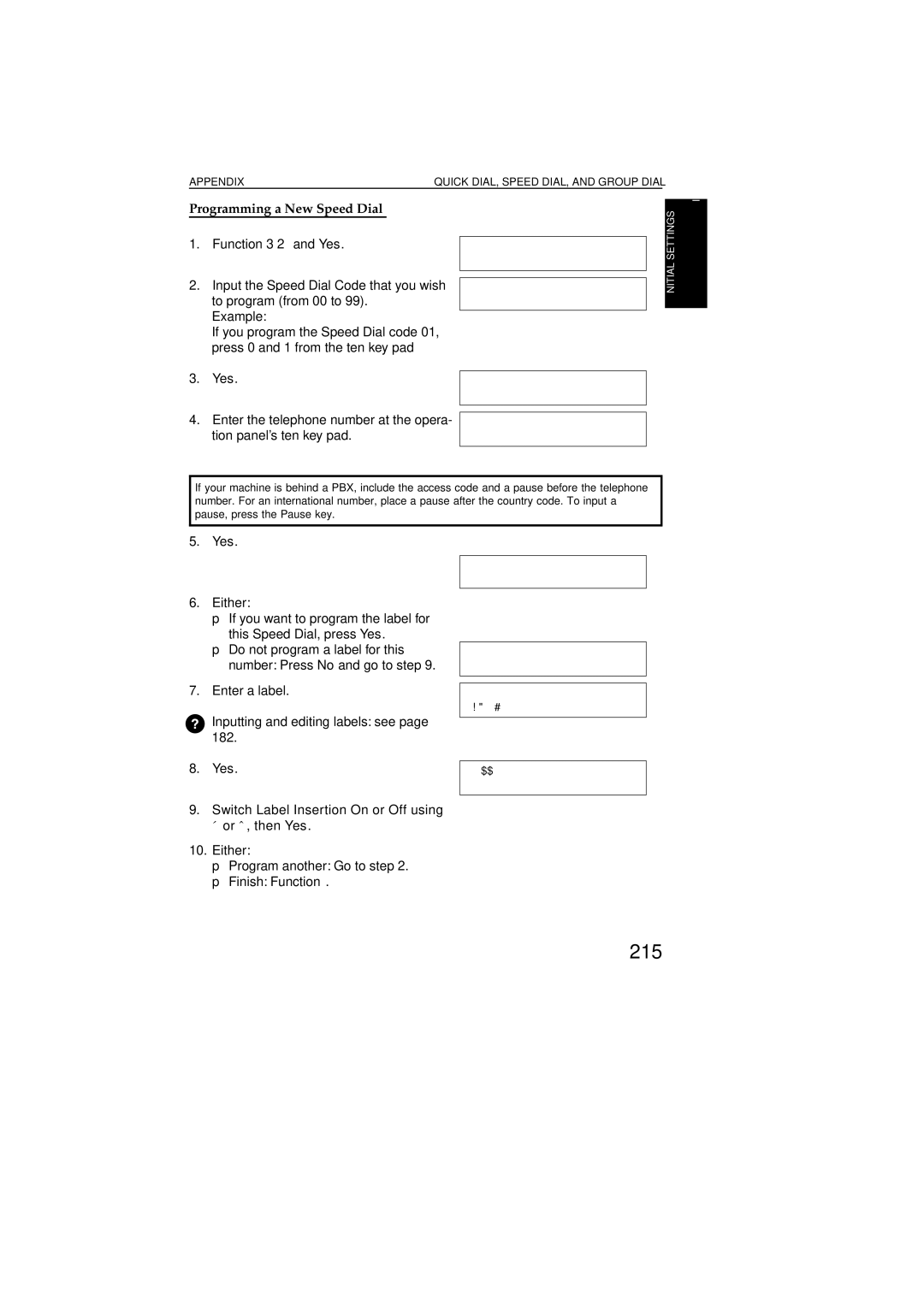 Ricoh 2400L manual Inputting and editing labels see 