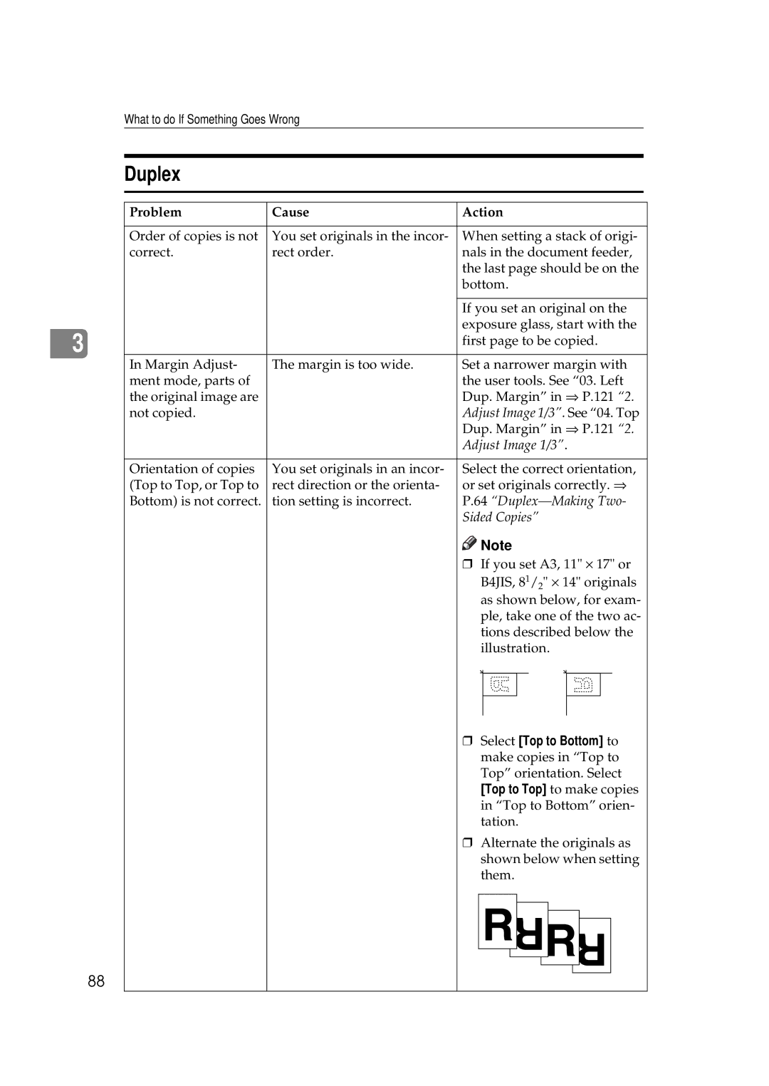 Ricoh 270, 220 operating instructions Duplex, Adjust Image 1/3 