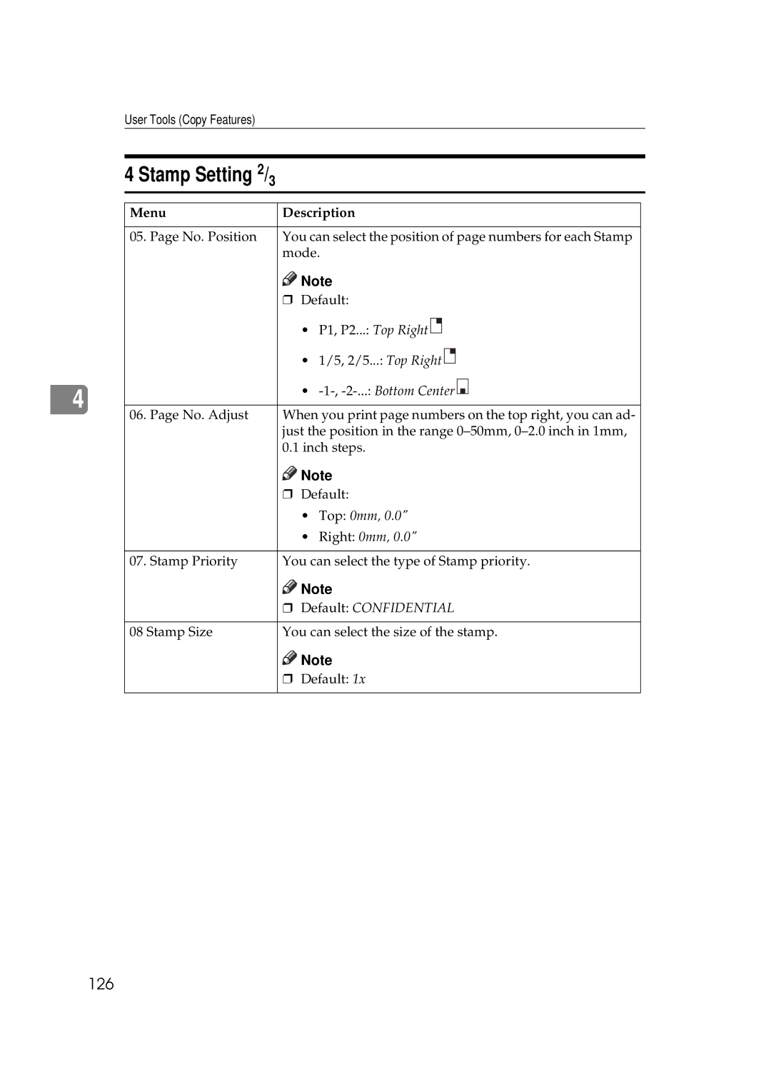 Ricoh 270, 220 operating instructions 126 