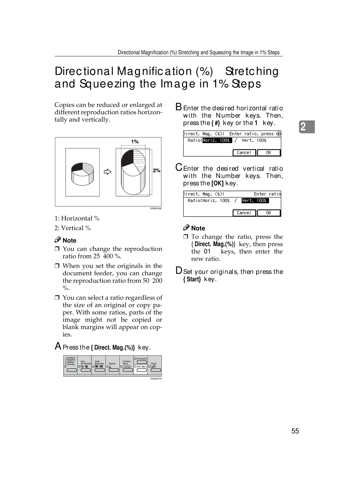 Ricoh 220, 270 operating instructions Set your originals, then press the Start key 