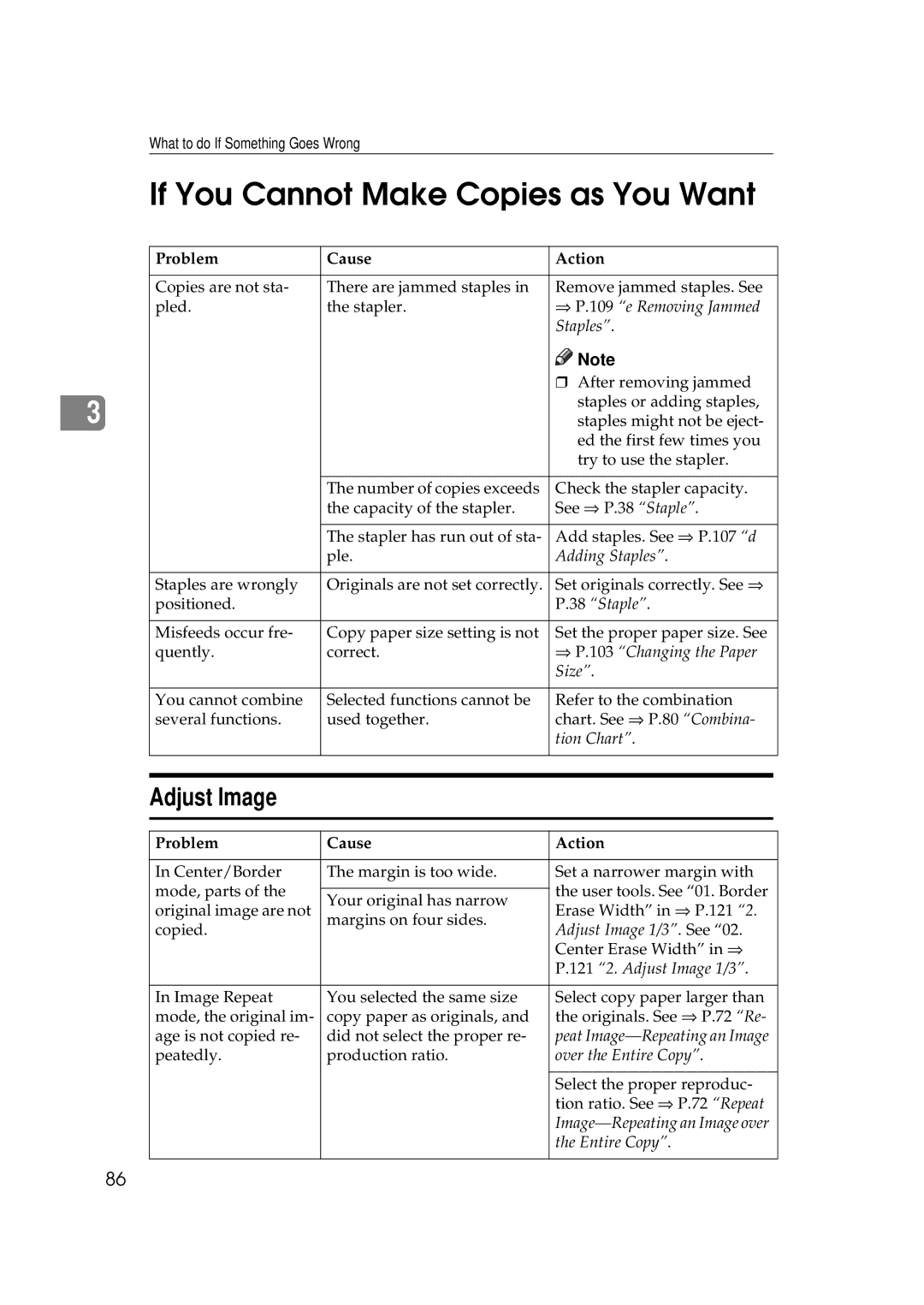 Ricoh 270, 220 operating instructions If You Cannot Make Copies as You Want, Adjust Image 