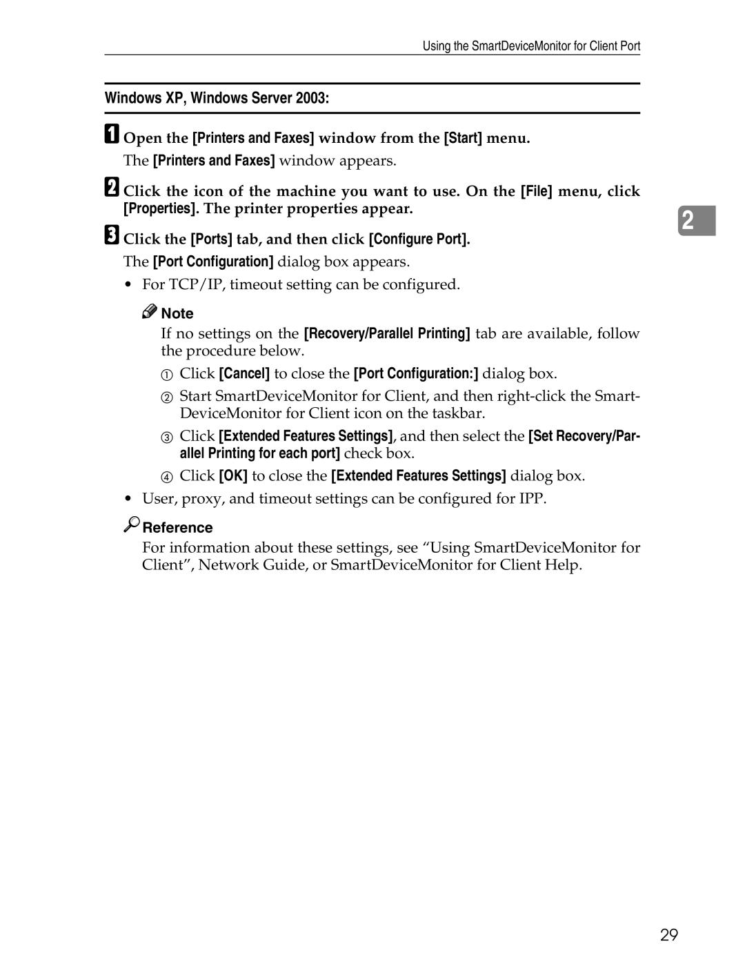 Ricoh 3030 appendix Click Cancel to close the Port Configuration dialog box 