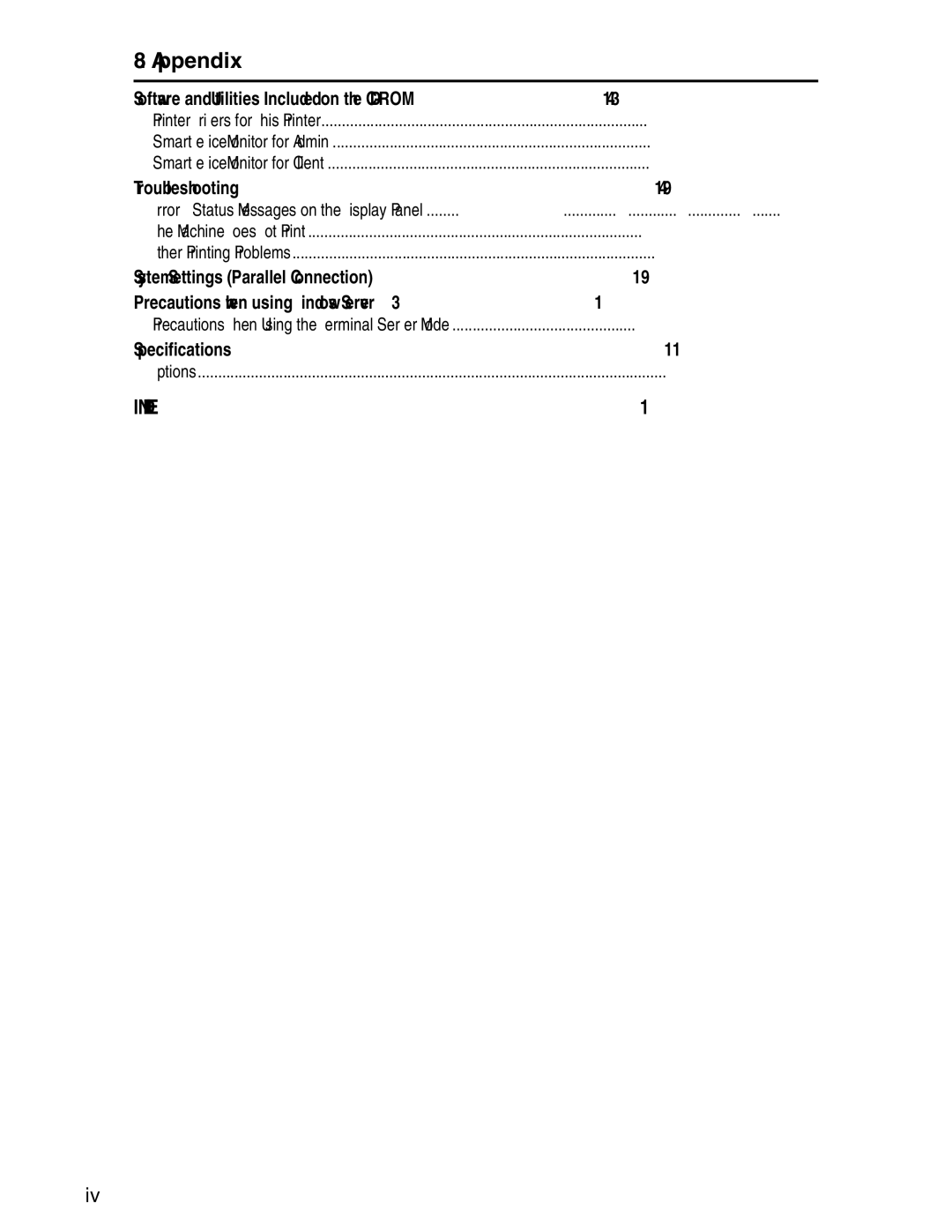 Ricoh 3045 appendix Appendix, 165 