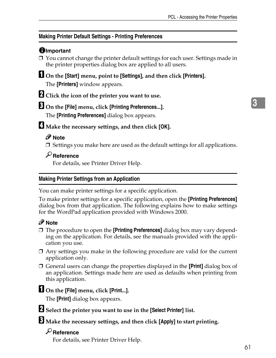 Ricoh 3045 appendix Making Printer Default Settings Printing Preferences, On the File menu, click Printing Preferences 