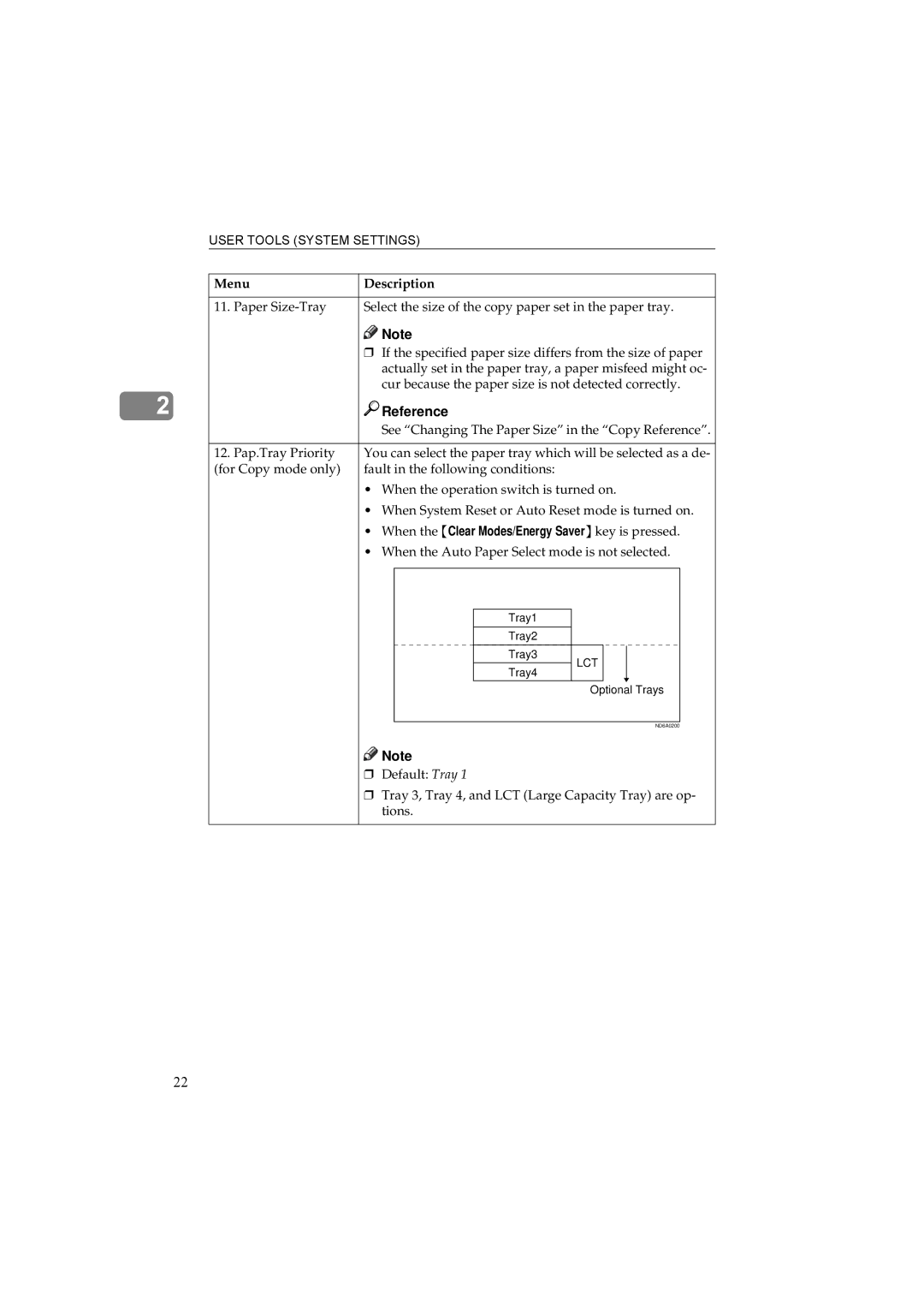 Ricoh 340 manual See Changing The Paper Size in the Copy Reference 