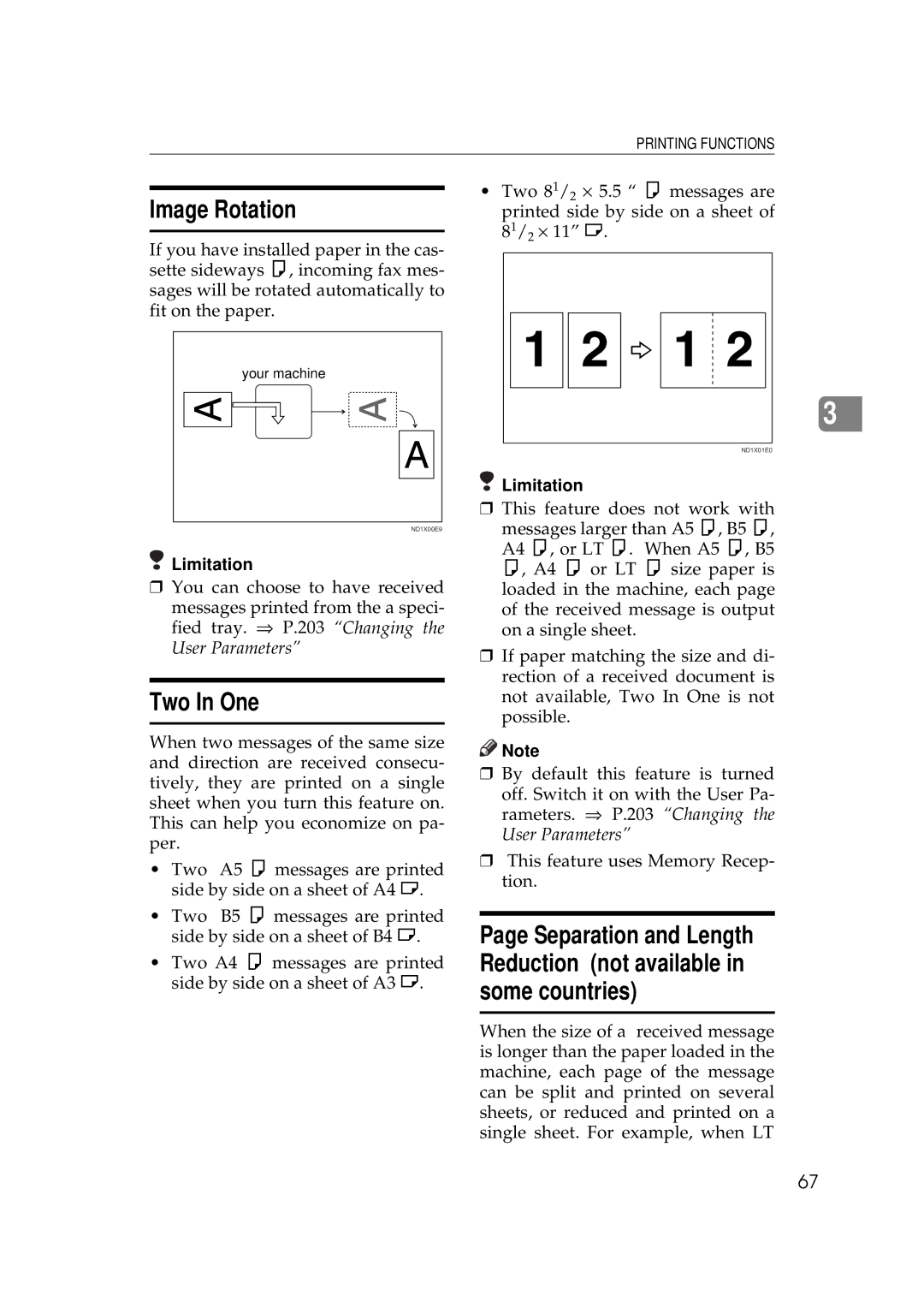 Ricoh 340 manual Image Rotation, Two In One 