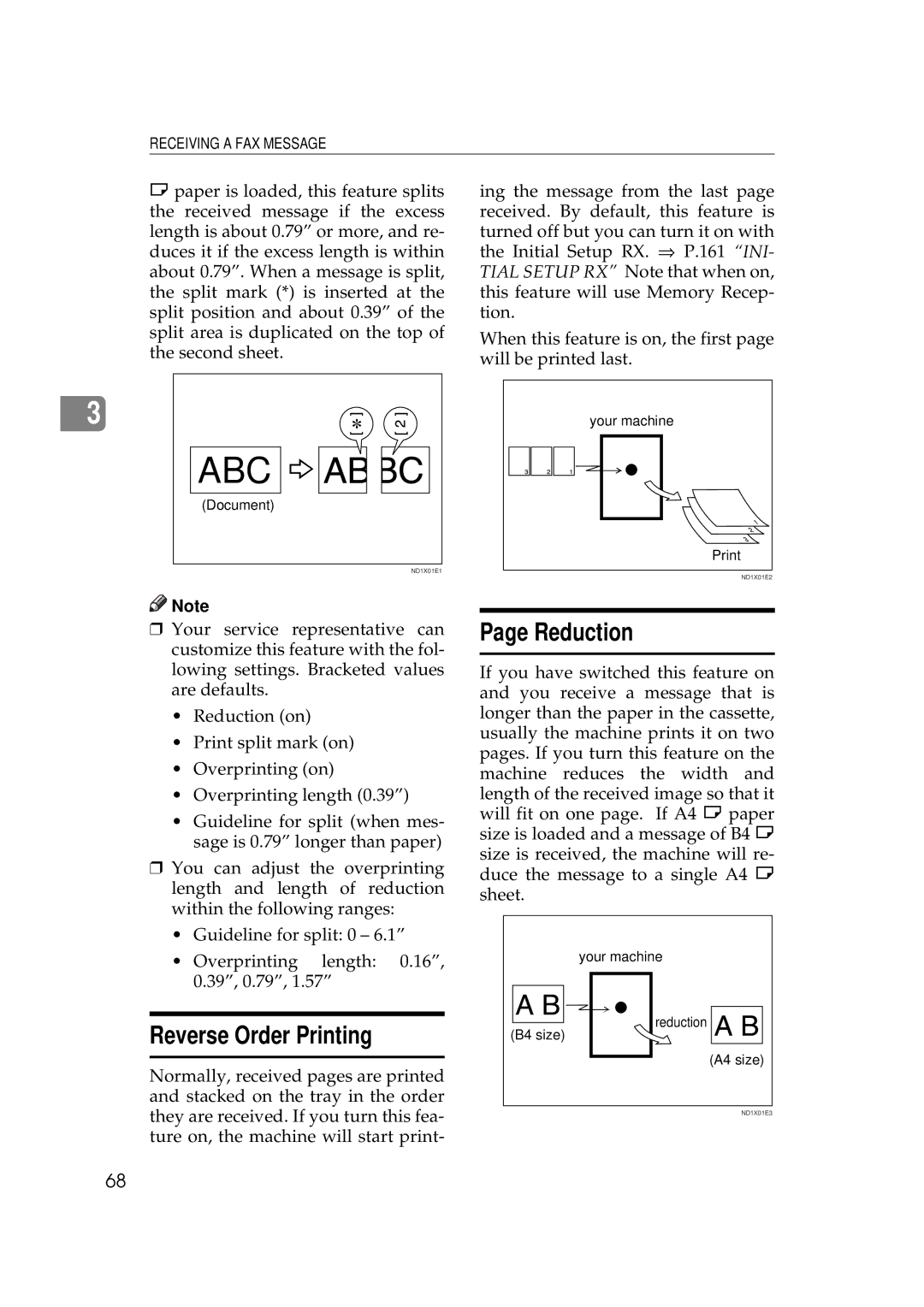 Ricoh 340 manual Reverse Order Printing, Reduction 