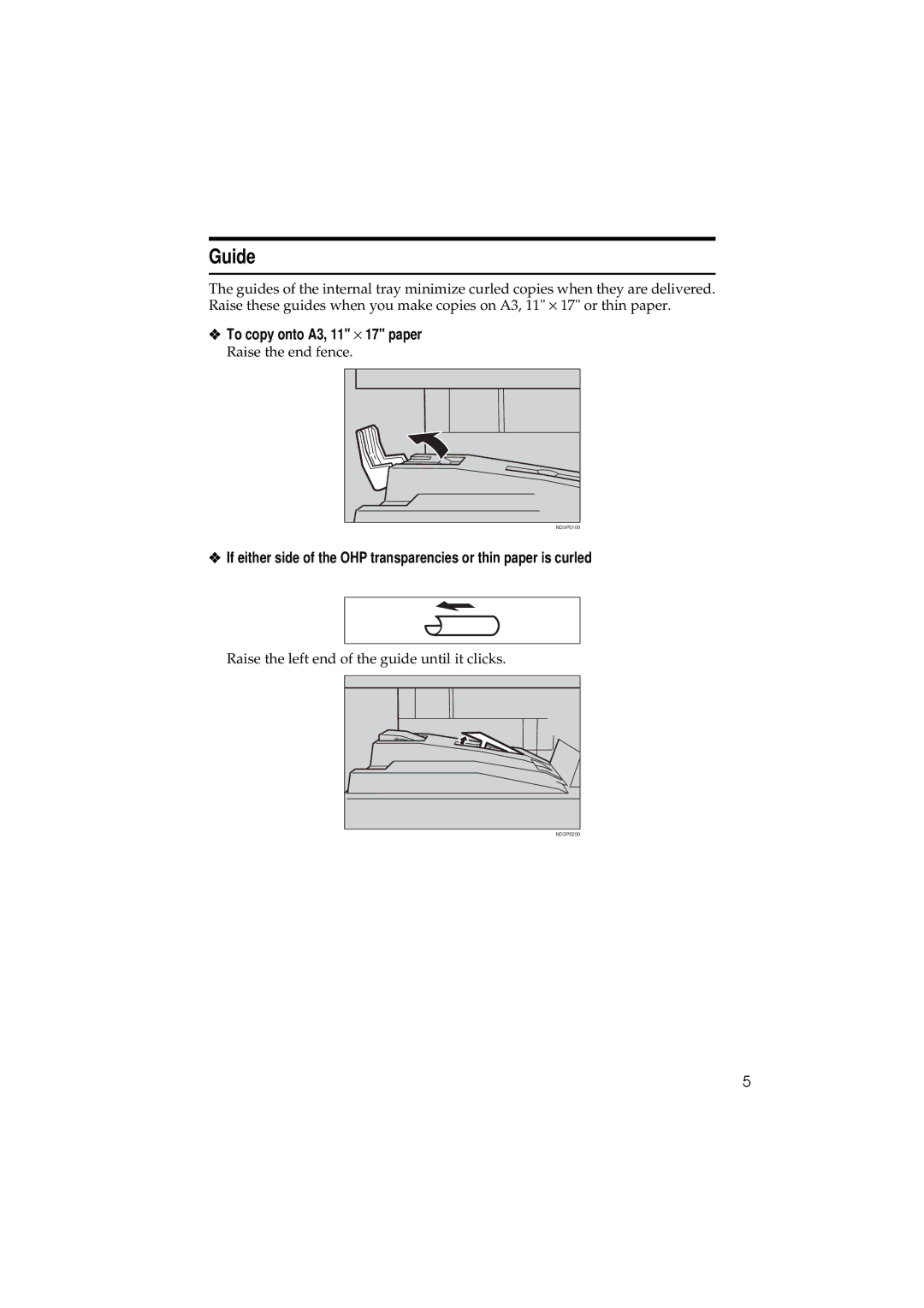 Ricoh 340 manual Guide, To copy onto A3, 11 × 17 paper 