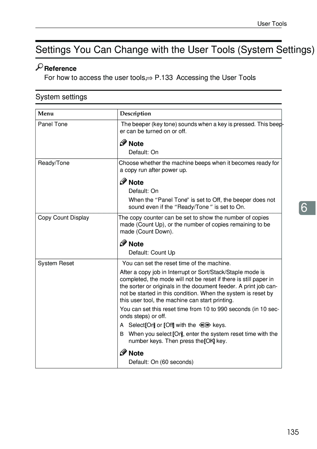 Ricoh 3506 manual System settings, 135 