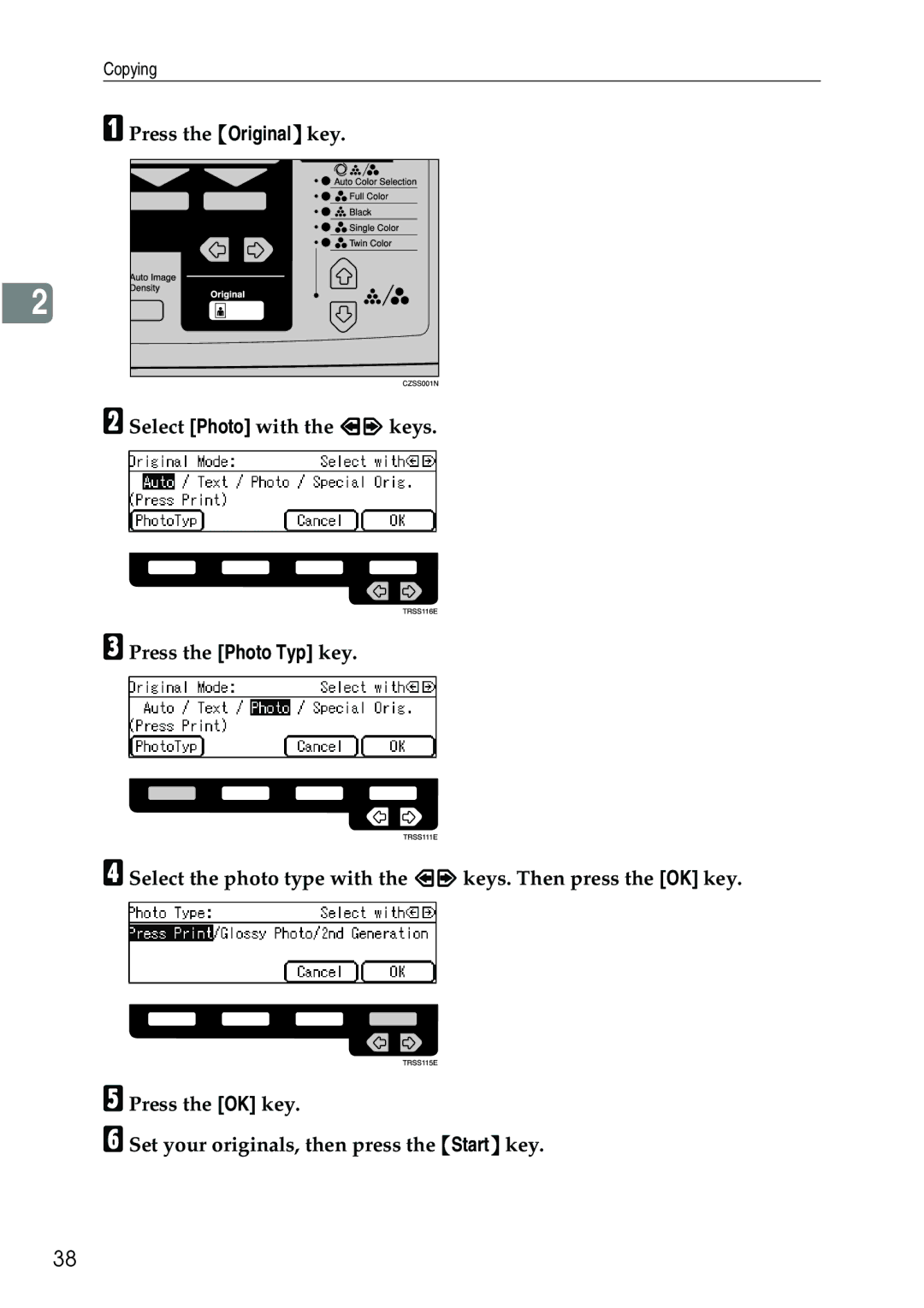 Ricoh 3506 manual Copying 