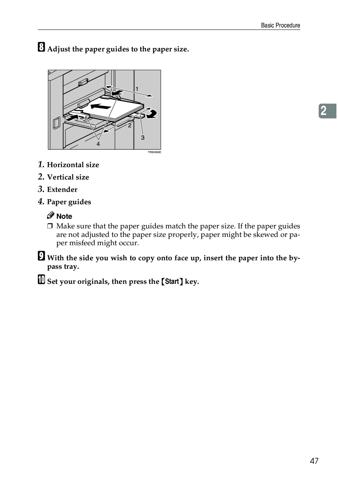 Ricoh 3506 manual Basic Procedure 