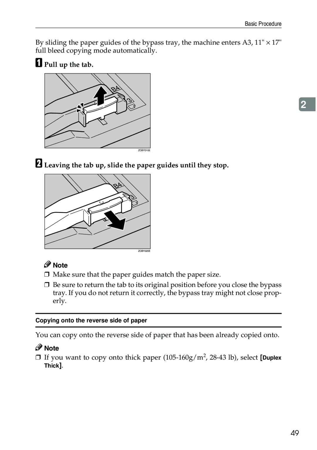 Ricoh 3506 manual Copying onto the reverse side of paper 