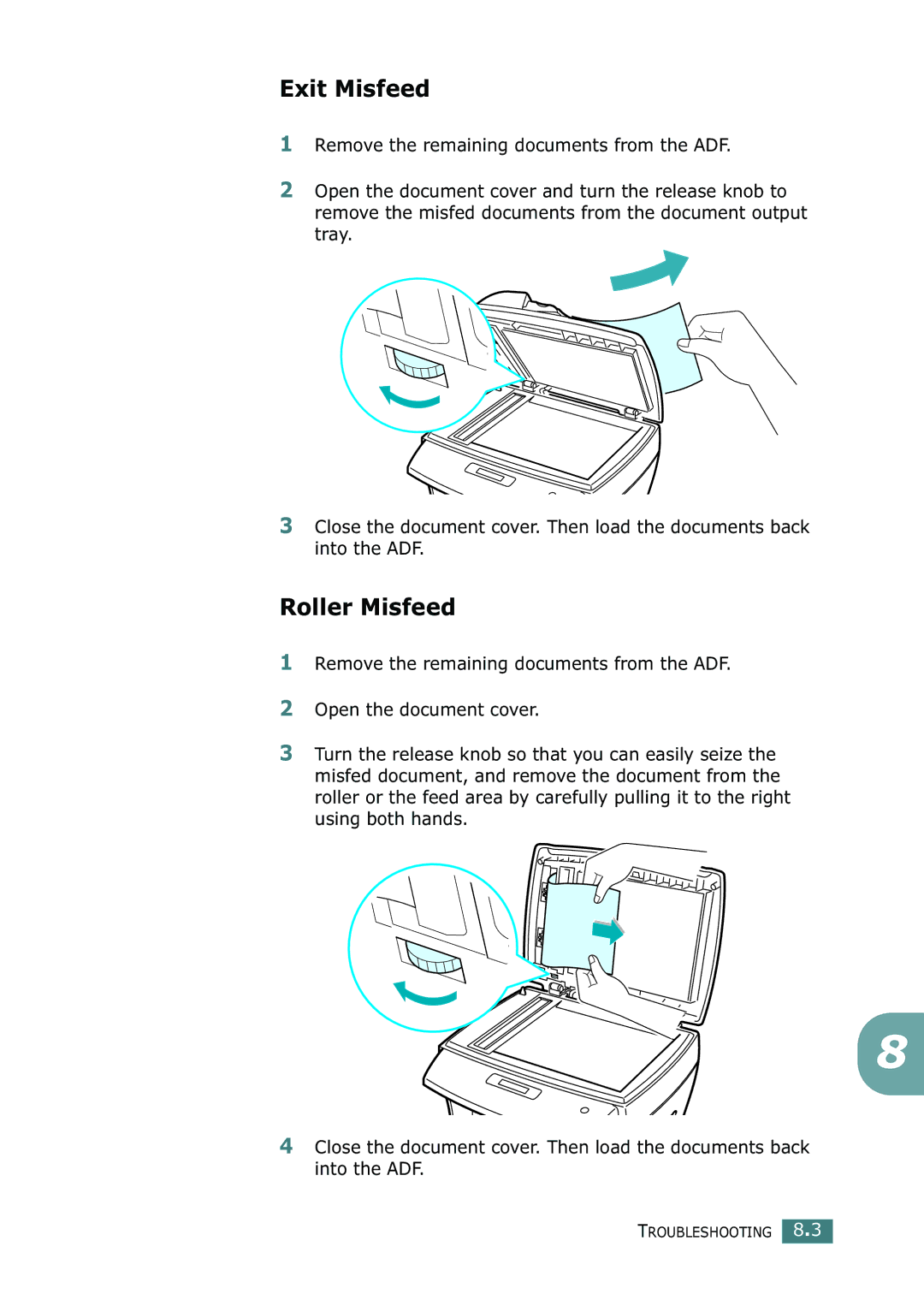 Ricoh 4016 Series manual Exit Misfeed, Roller Misfeed 