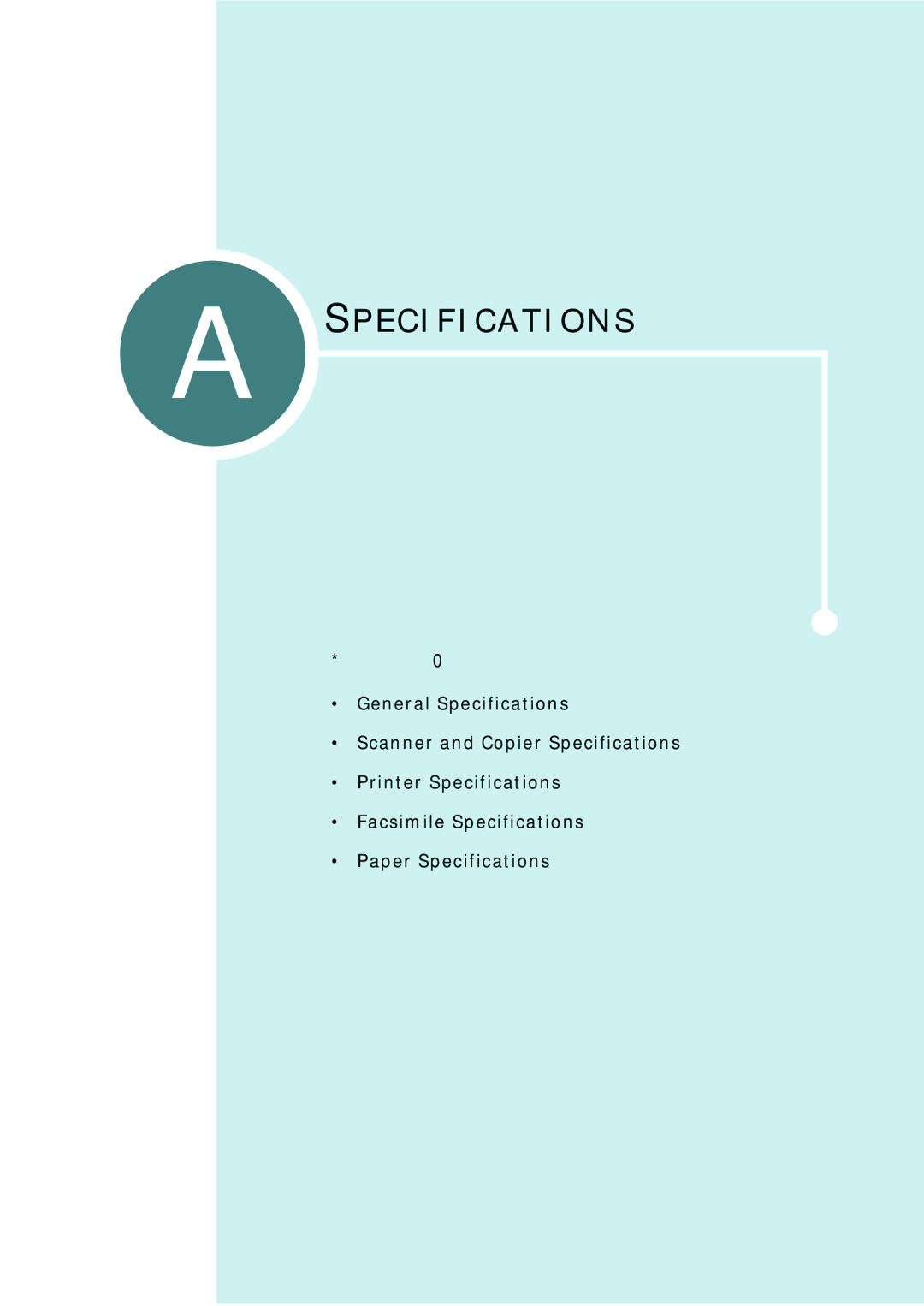 Ricoh 4016 Series manual Specifications 