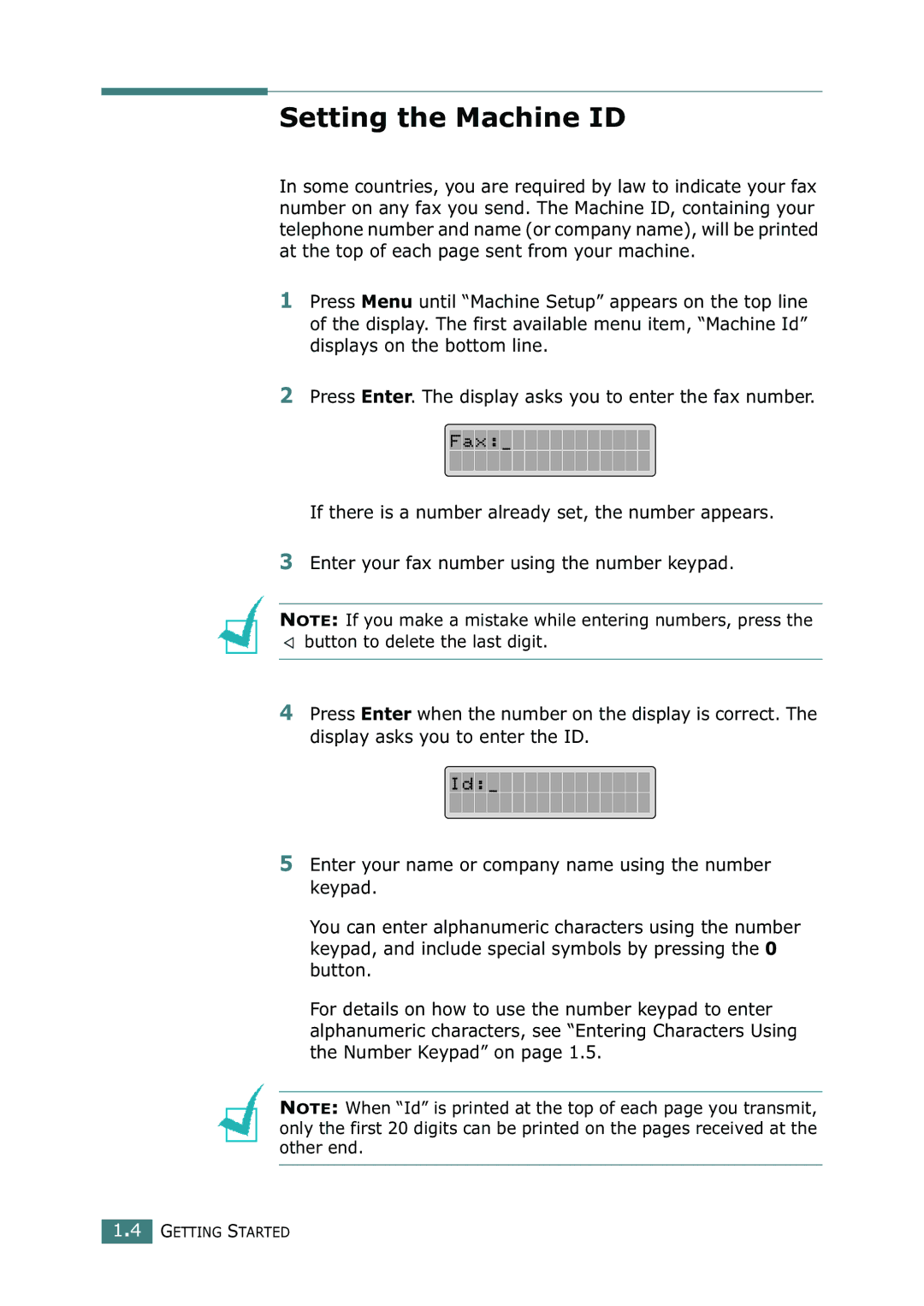 Ricoh 4016 Series manual Setting the Machine ID 