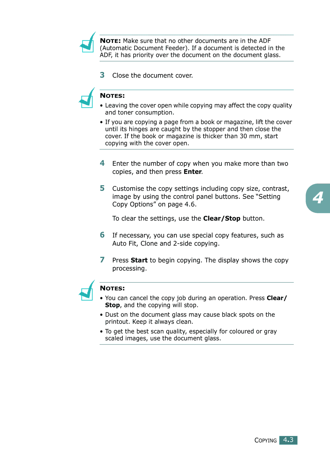 Ricoh 4016 Series manual Copying 