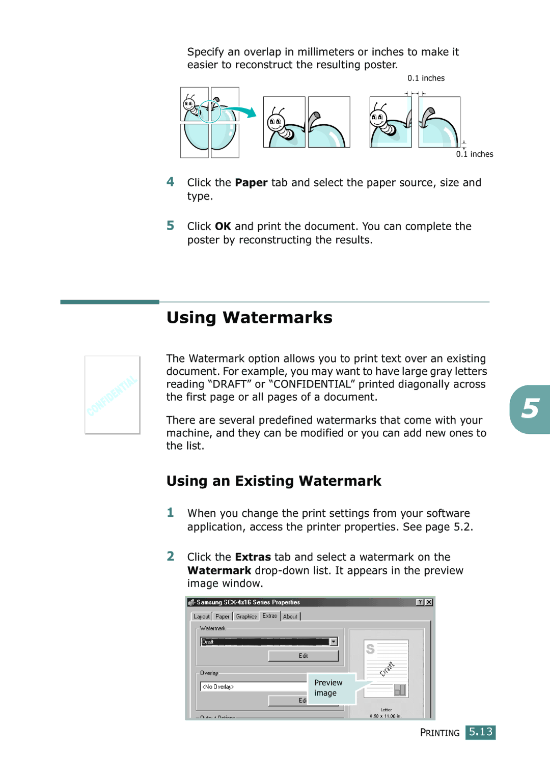 Ricoh 4016 Series manual Using Watermarks, Using an Existing Watermark 