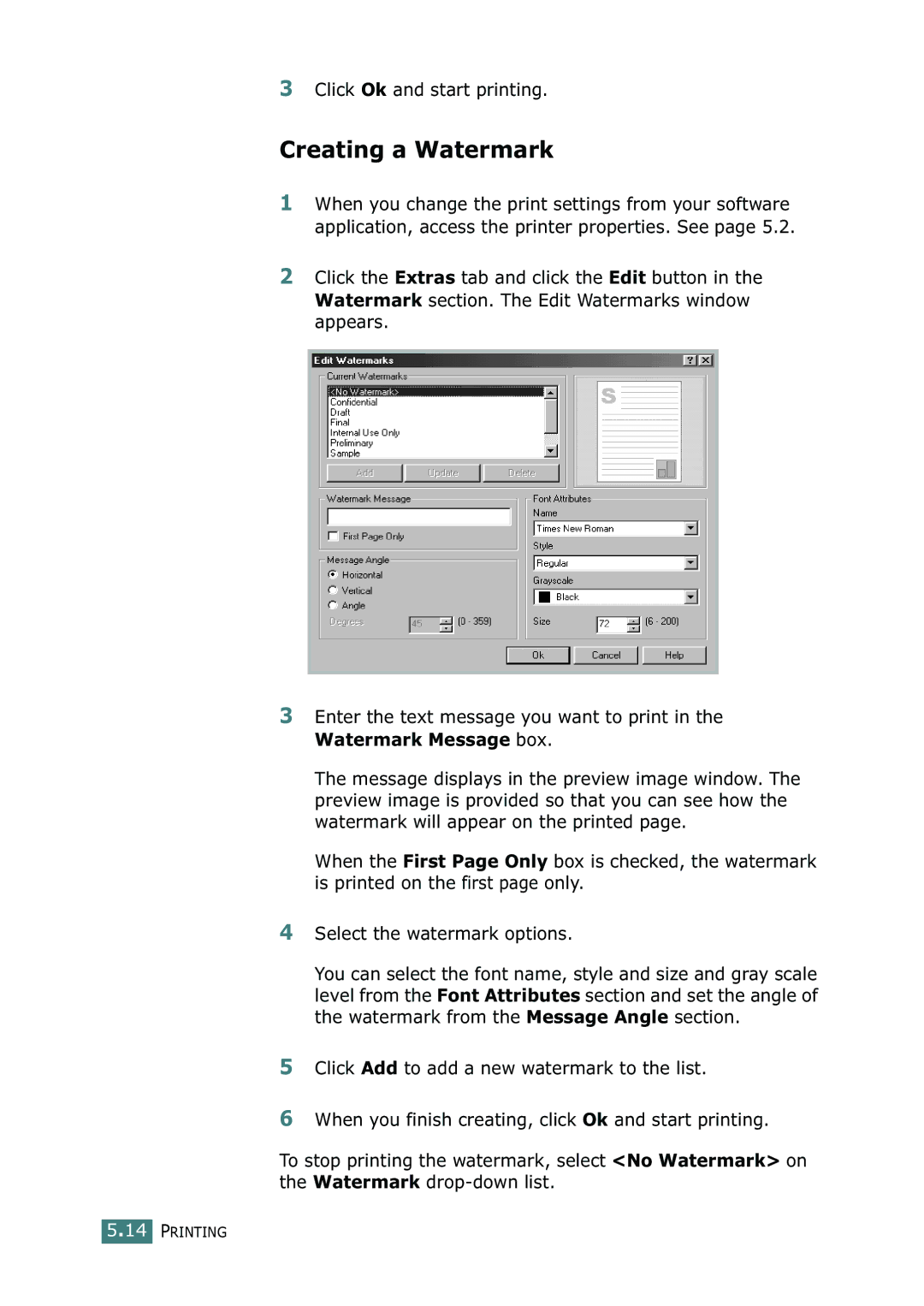 Ricoh 4016 Series manual Creating a Watermark, Click Ok and start printing 