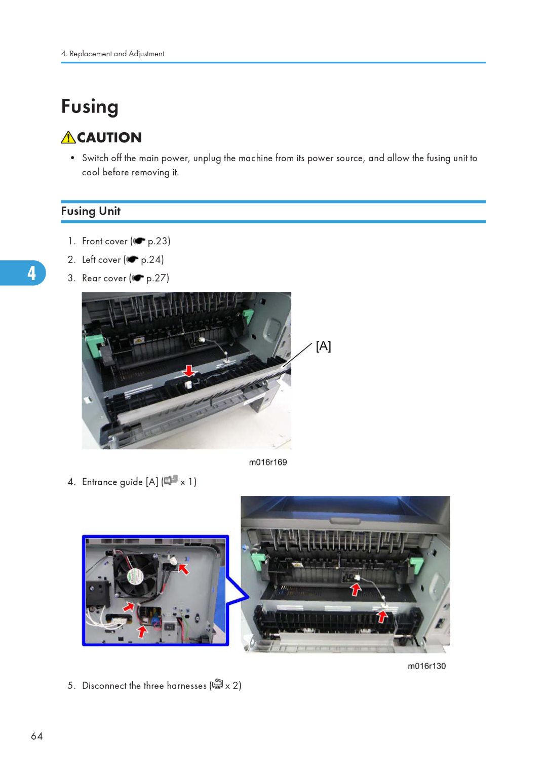 Ricoh 406460 service manual Fusing Unit 