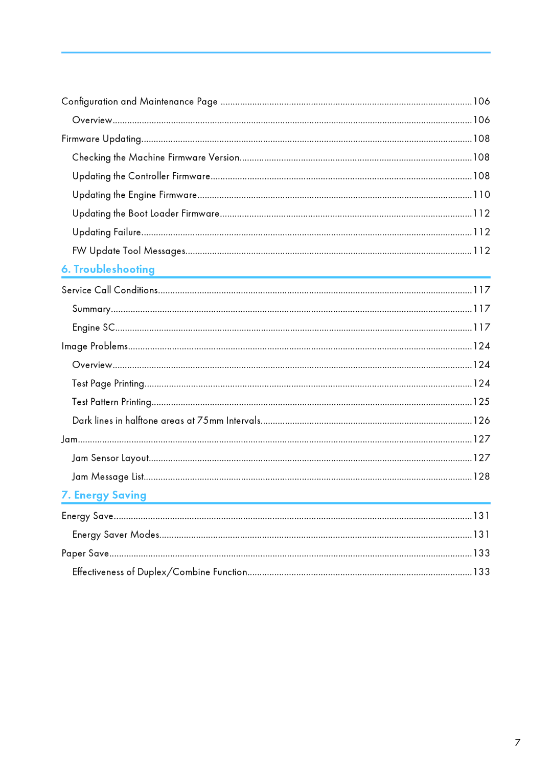 Ricoh 406460 service manual Troubleshooting 