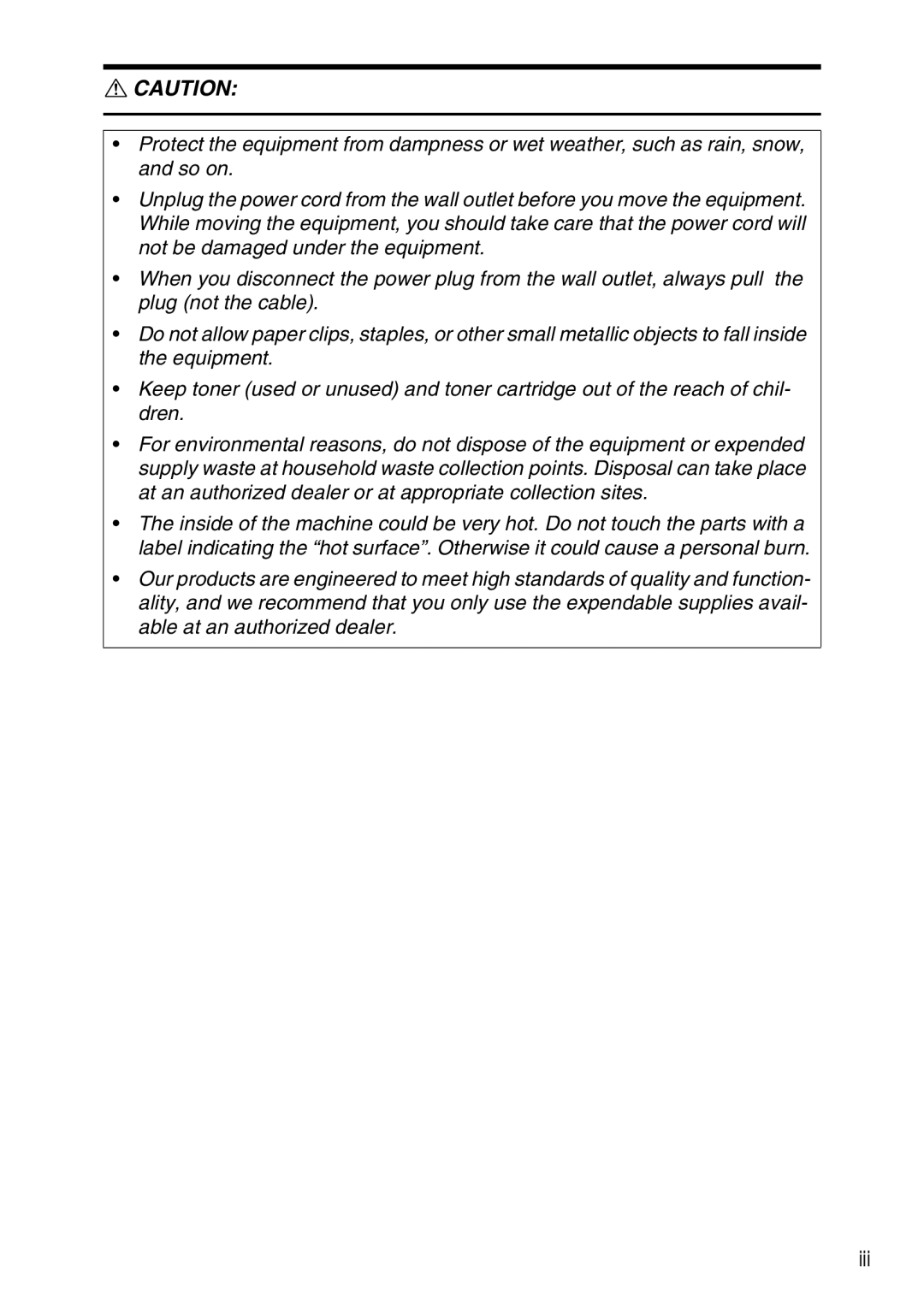 Ricoh 4506 operating instructions Iii 