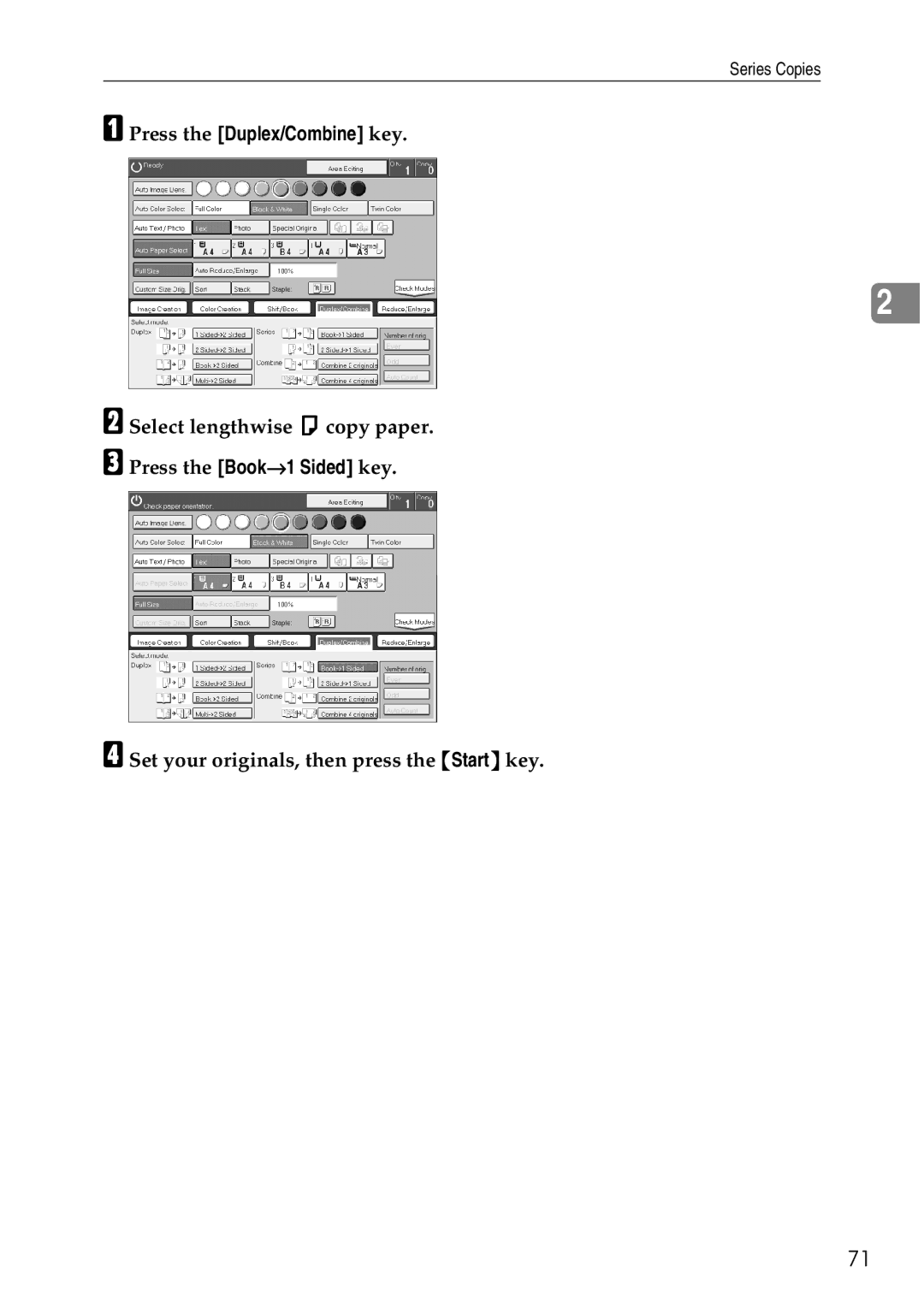 Ricoh 4506 operating instructions Series Copies 