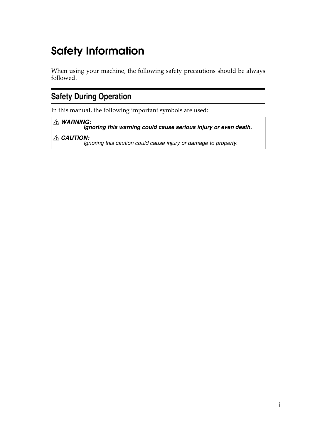 Ricoh 350e, 450e manual Safety Information, Safety During Operation 