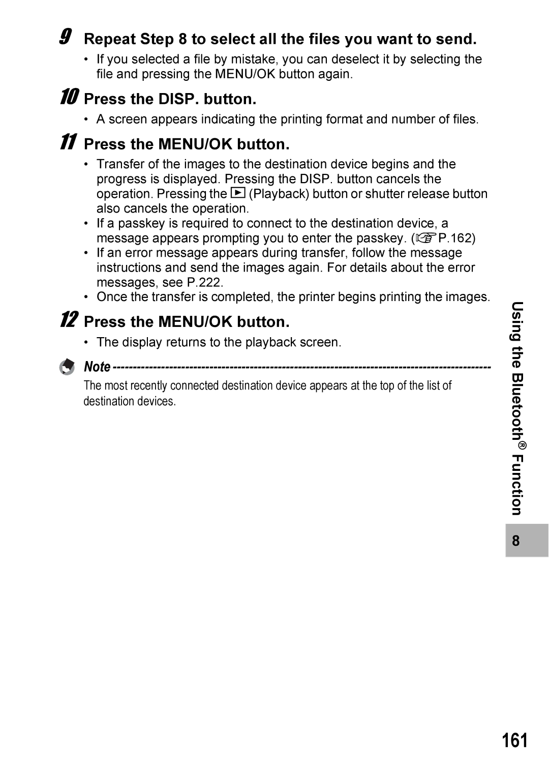 Ricoh 500SE manual 161, Repeat to select all the files you want to send 