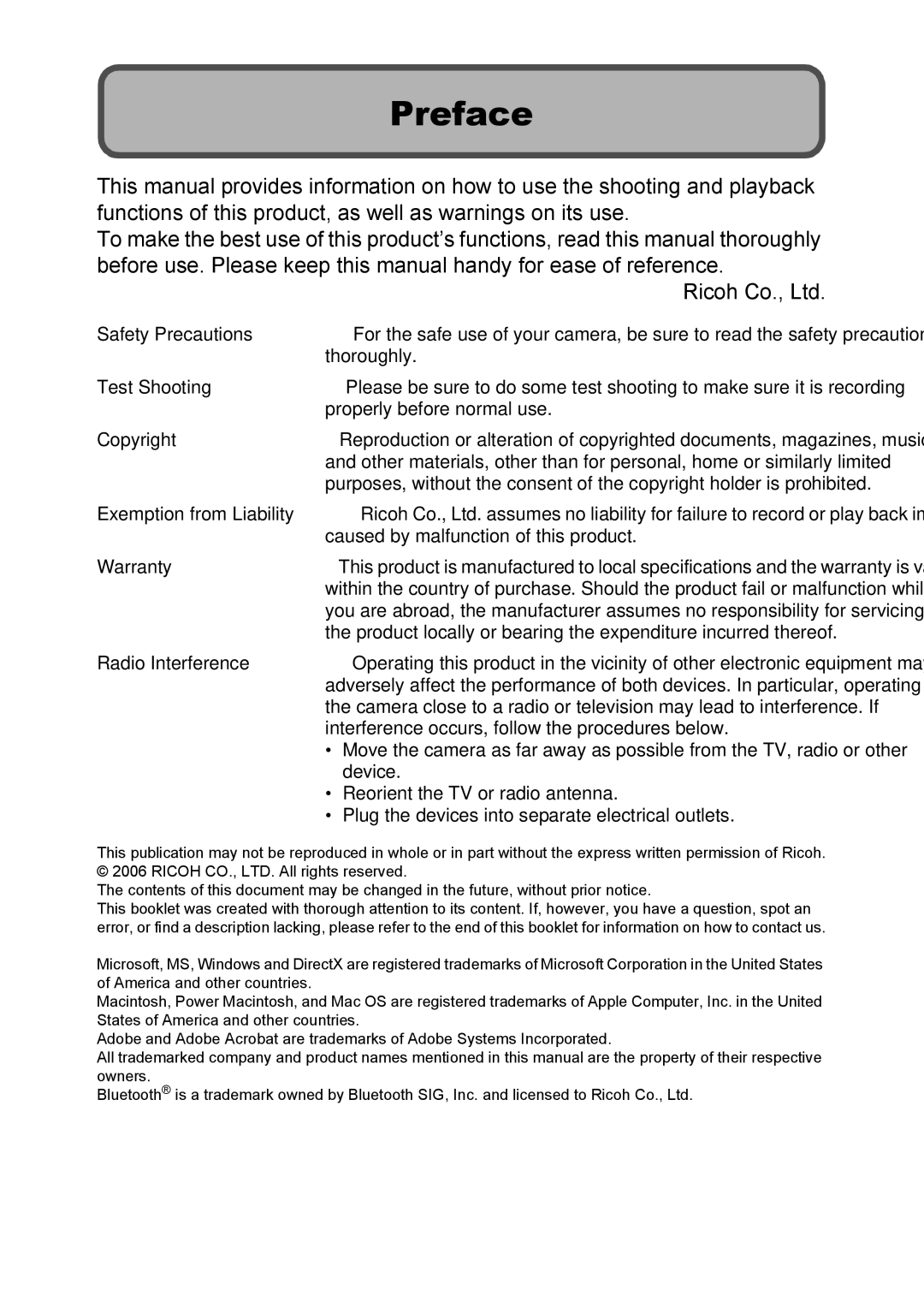 Ricoh 500SE manual Preface, Plug the devices into separate electrical outlets 