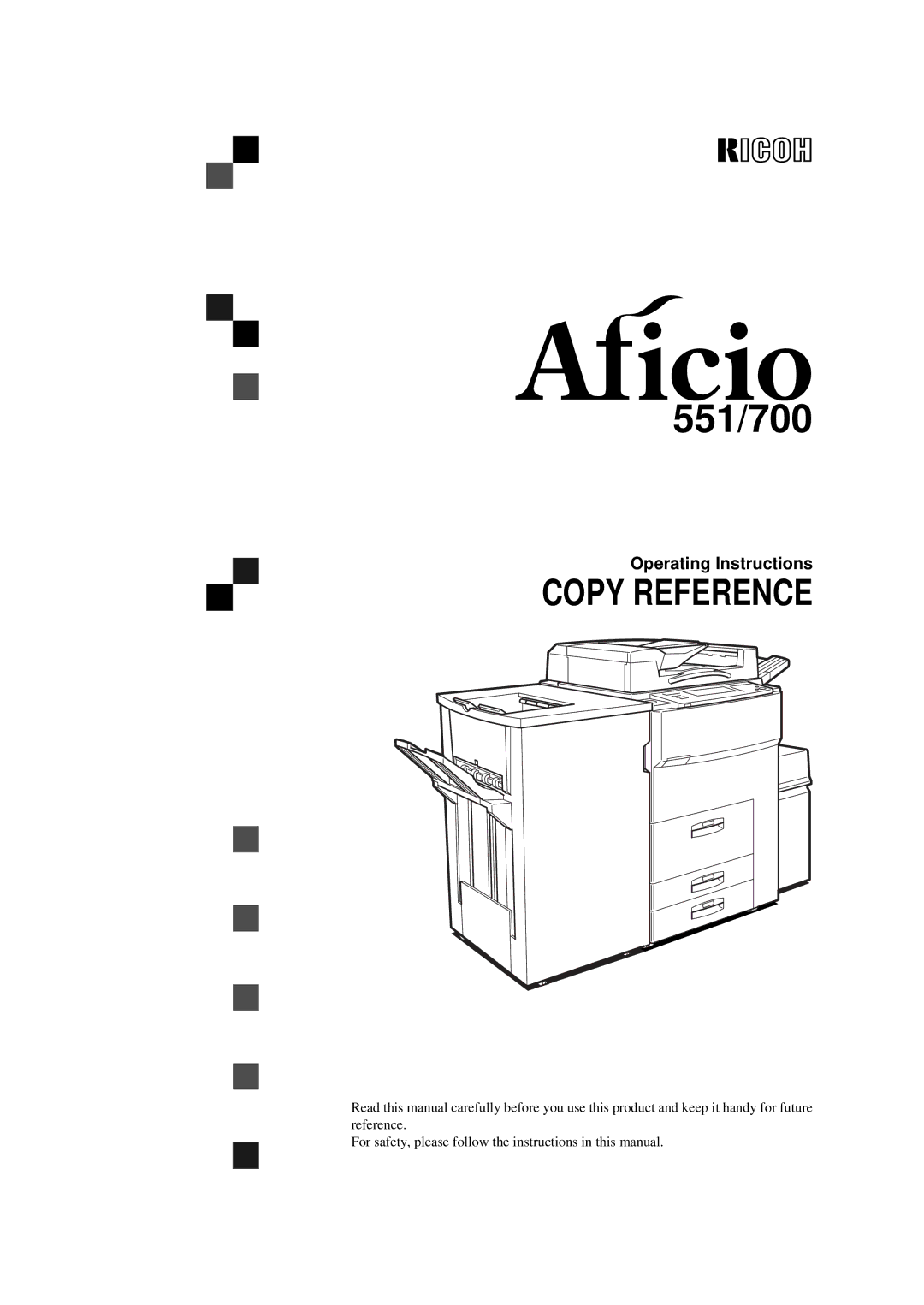 Ricoh manual 551/700, Operating Instructions 