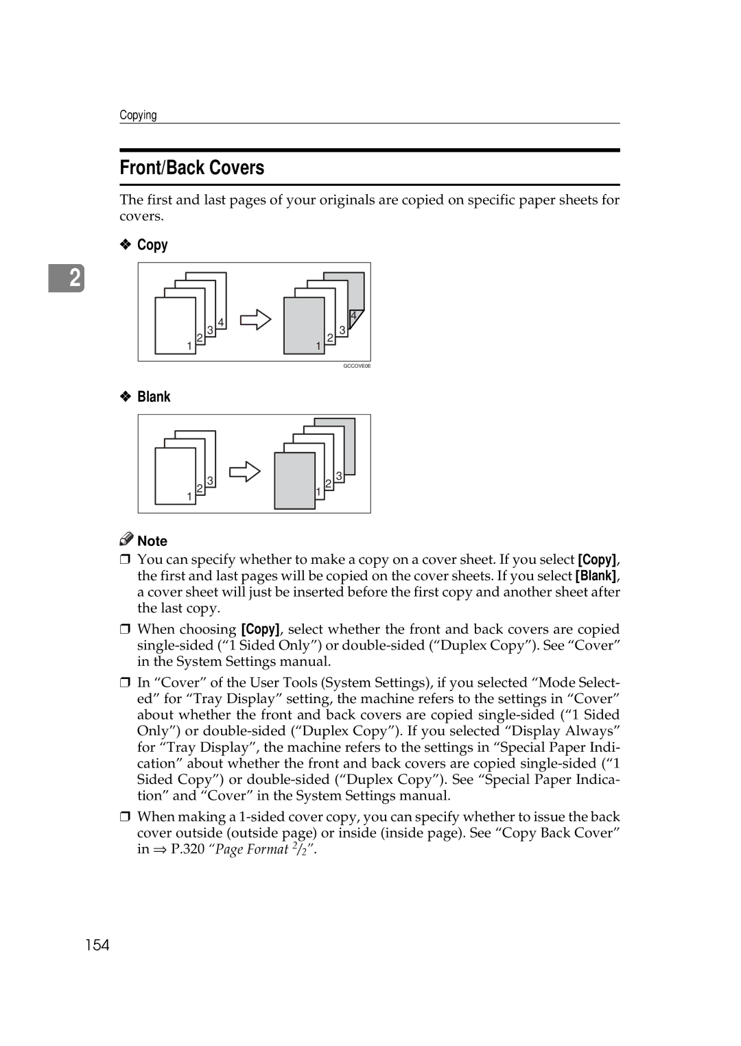 Ricoh 551, 700 manual Front/Back Covers, Copy, 154 