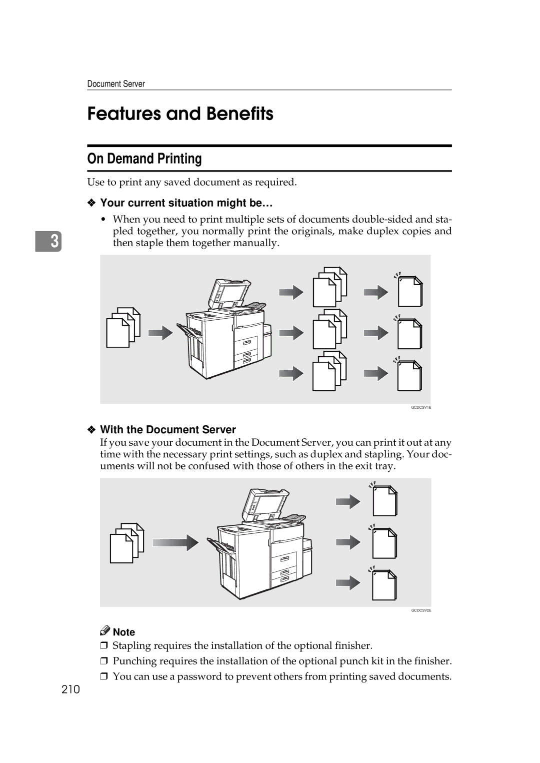 Ricoh 551, 700 Features and Benefits, On Demand Printing, Your current situation might be…, With the Document Server, 210 