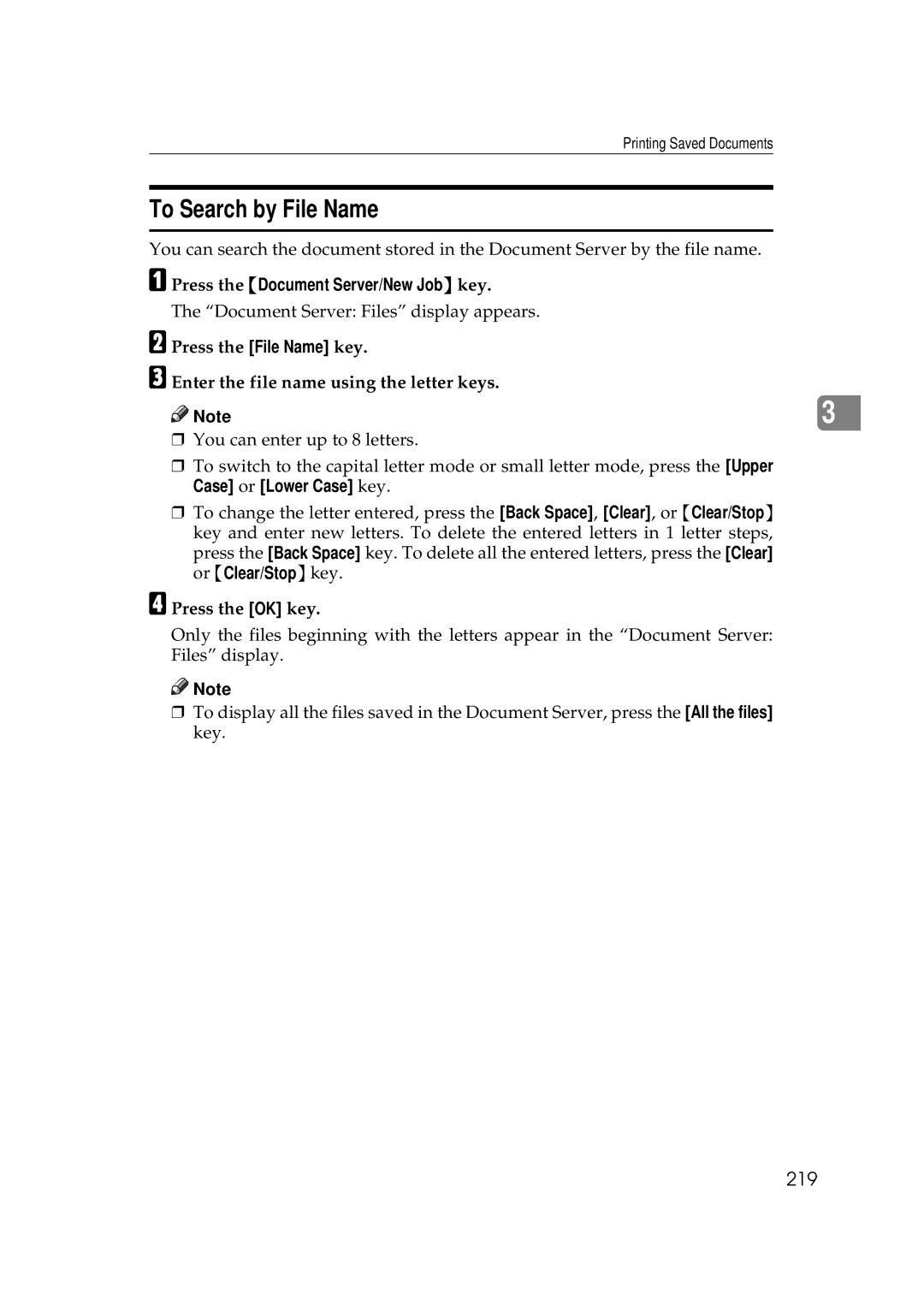 Ricoh 700, 551 manual To Search by File Name, 219 