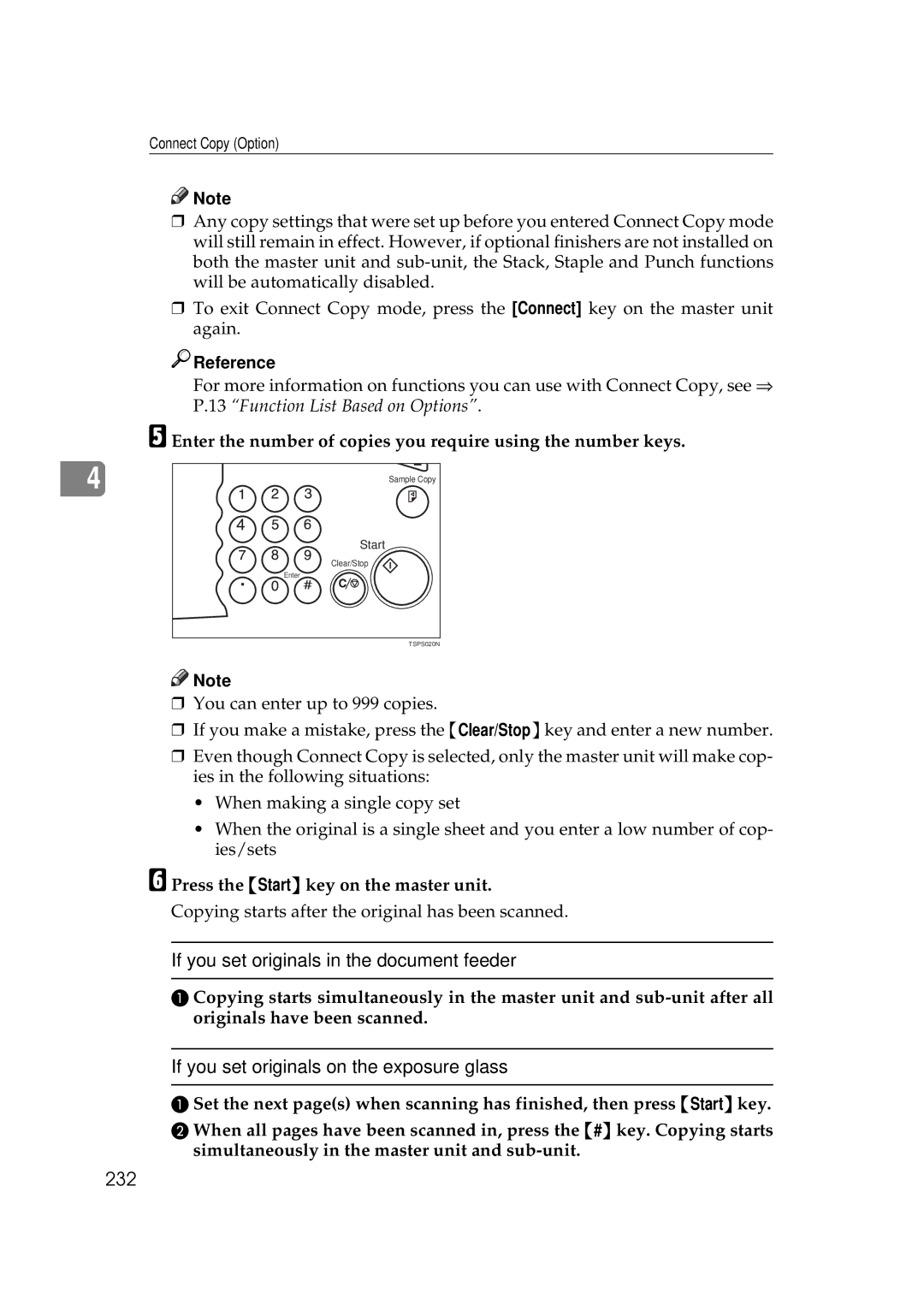 Ricoh 551, 700 manual If you set originals in the document feeder, If you set originals on the exposure glass, 232 