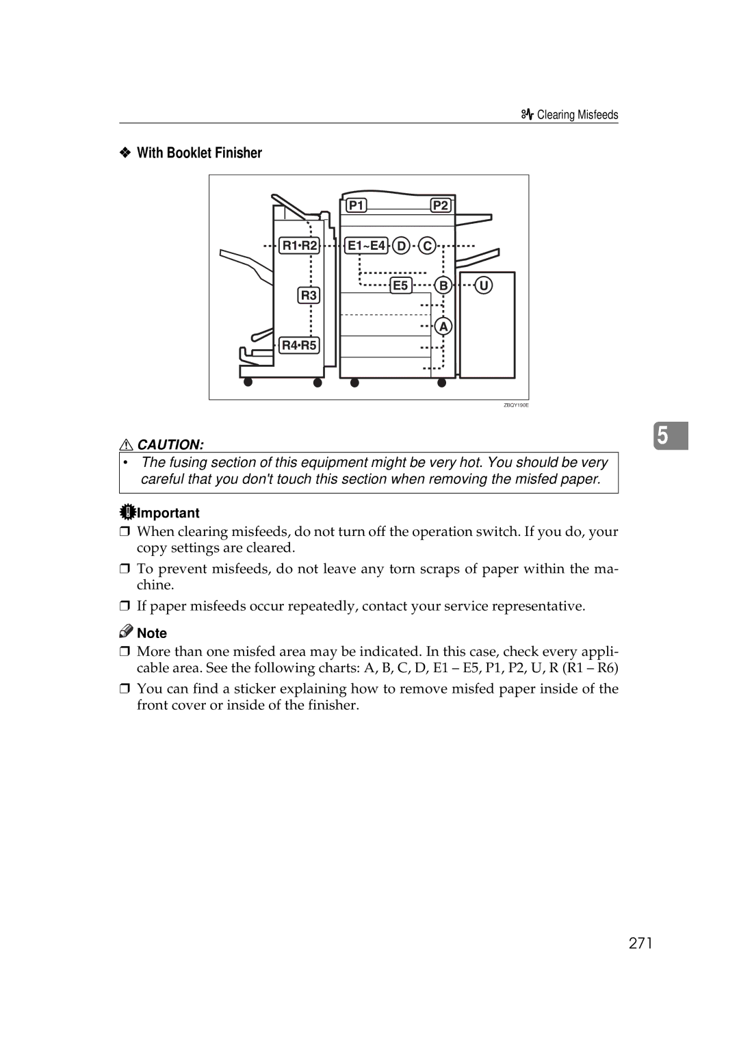 Ricoh 700, 551 manual With Booklet Finisher, 271 