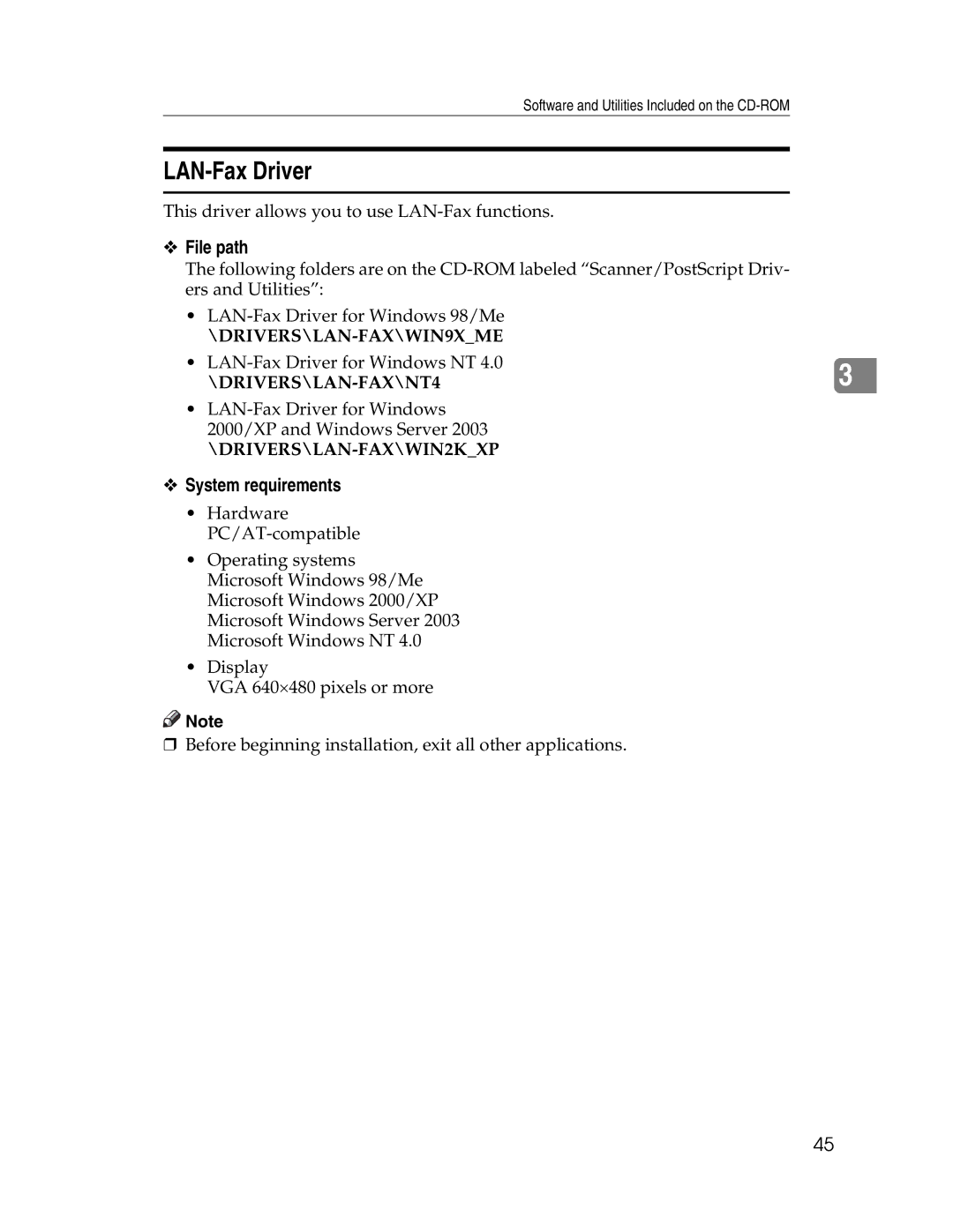 Ricoh 615C appendix LAN-Fax Driver 